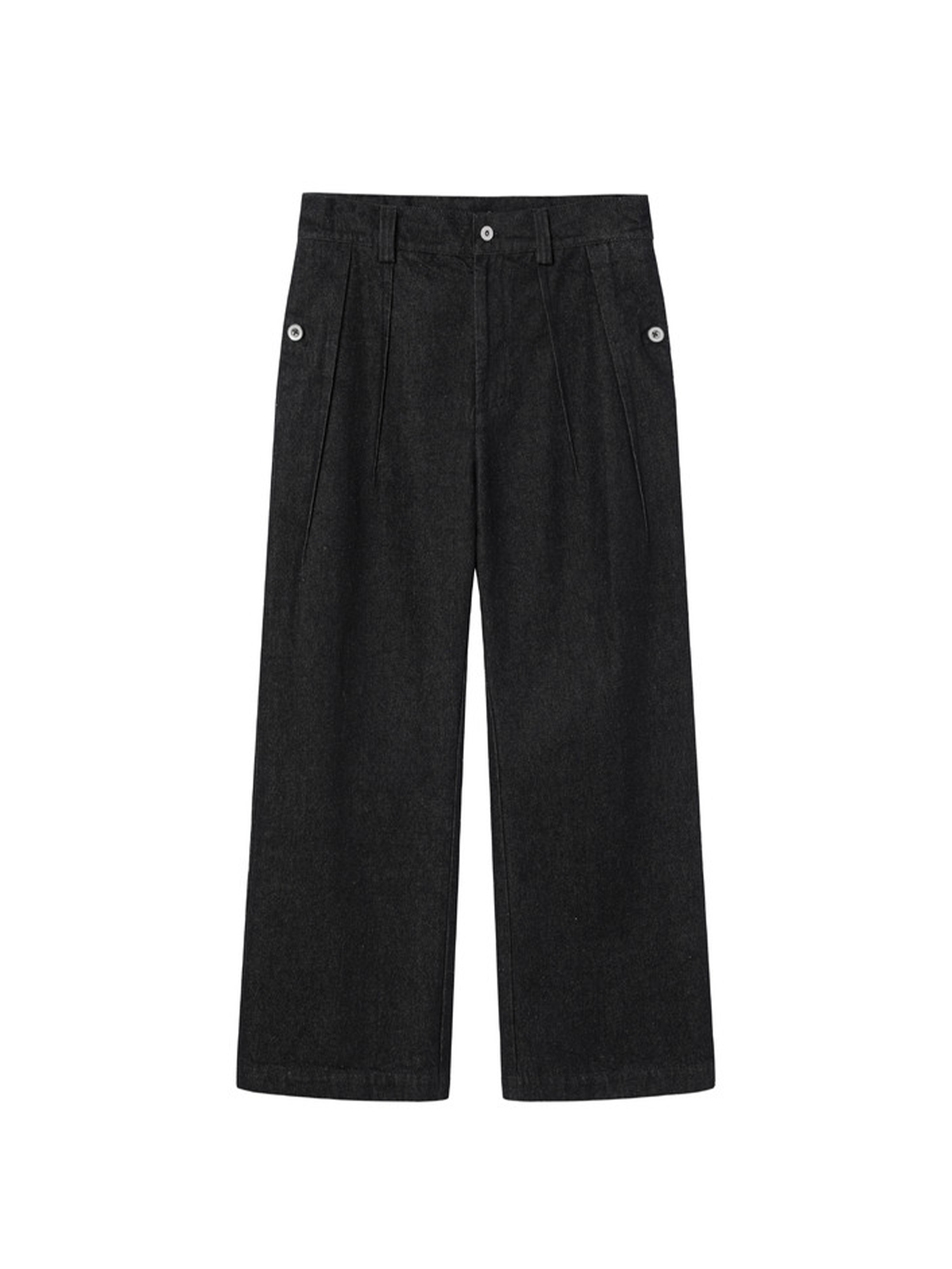 ALVNG AR ANTS Pleated Straight-Leg Denim Trousers, premium urban and streetwear designers apparel on PROJECTISR.com, ALVNG AR ANTS