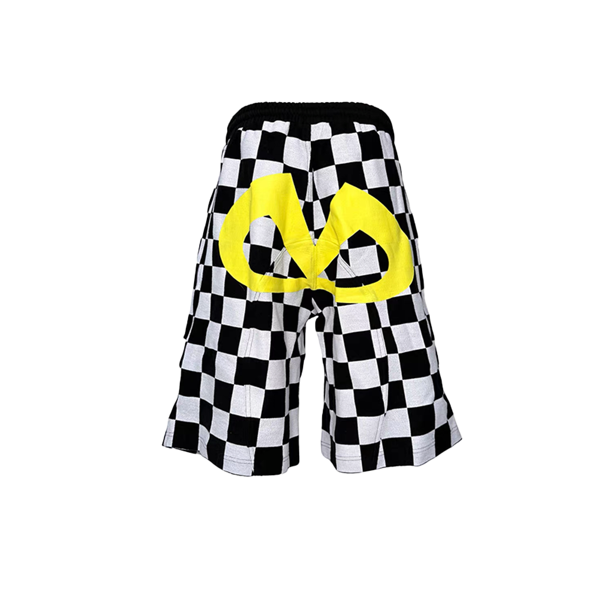 PCCVISION Checkerboard Pleated Baggy Shorts