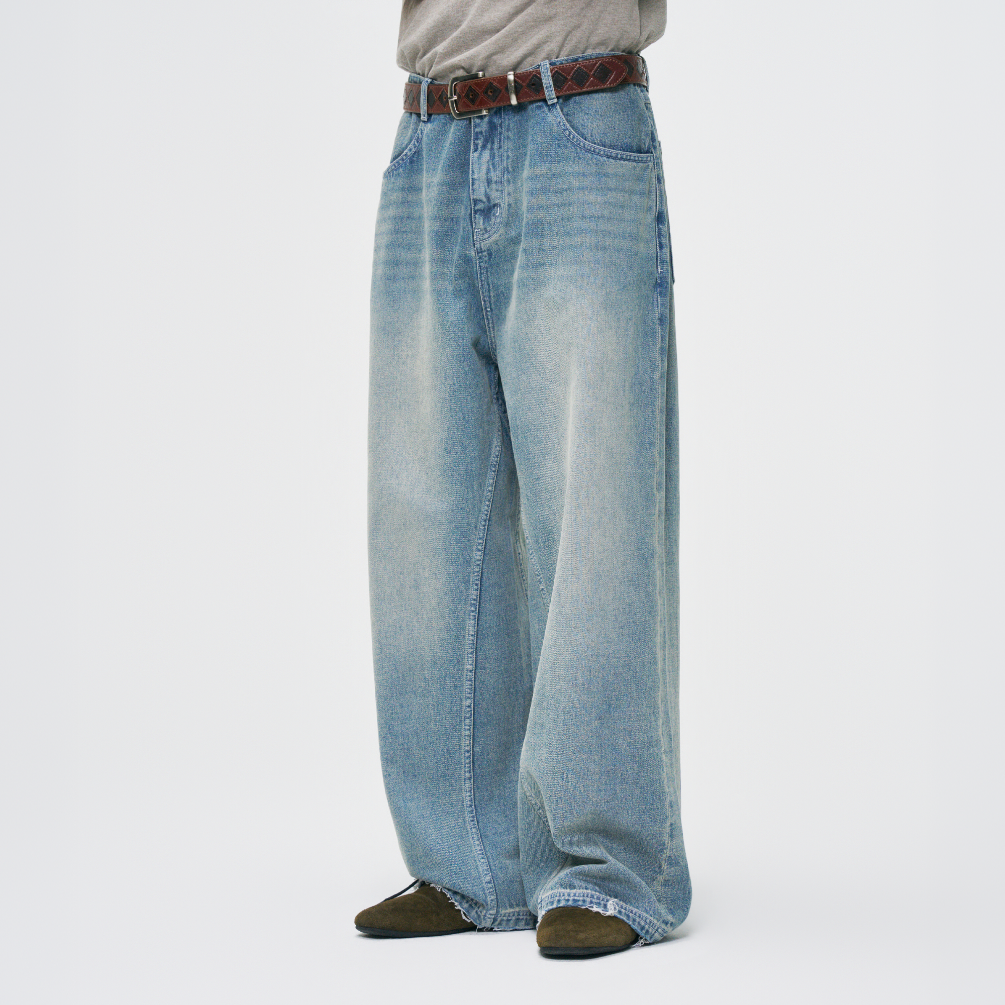 GONGHE REPUB Essential Washed Straight-Leg Jeans, premium urban and streetwear designers apparel on PROJECTISR.com, GONGHE REPUB