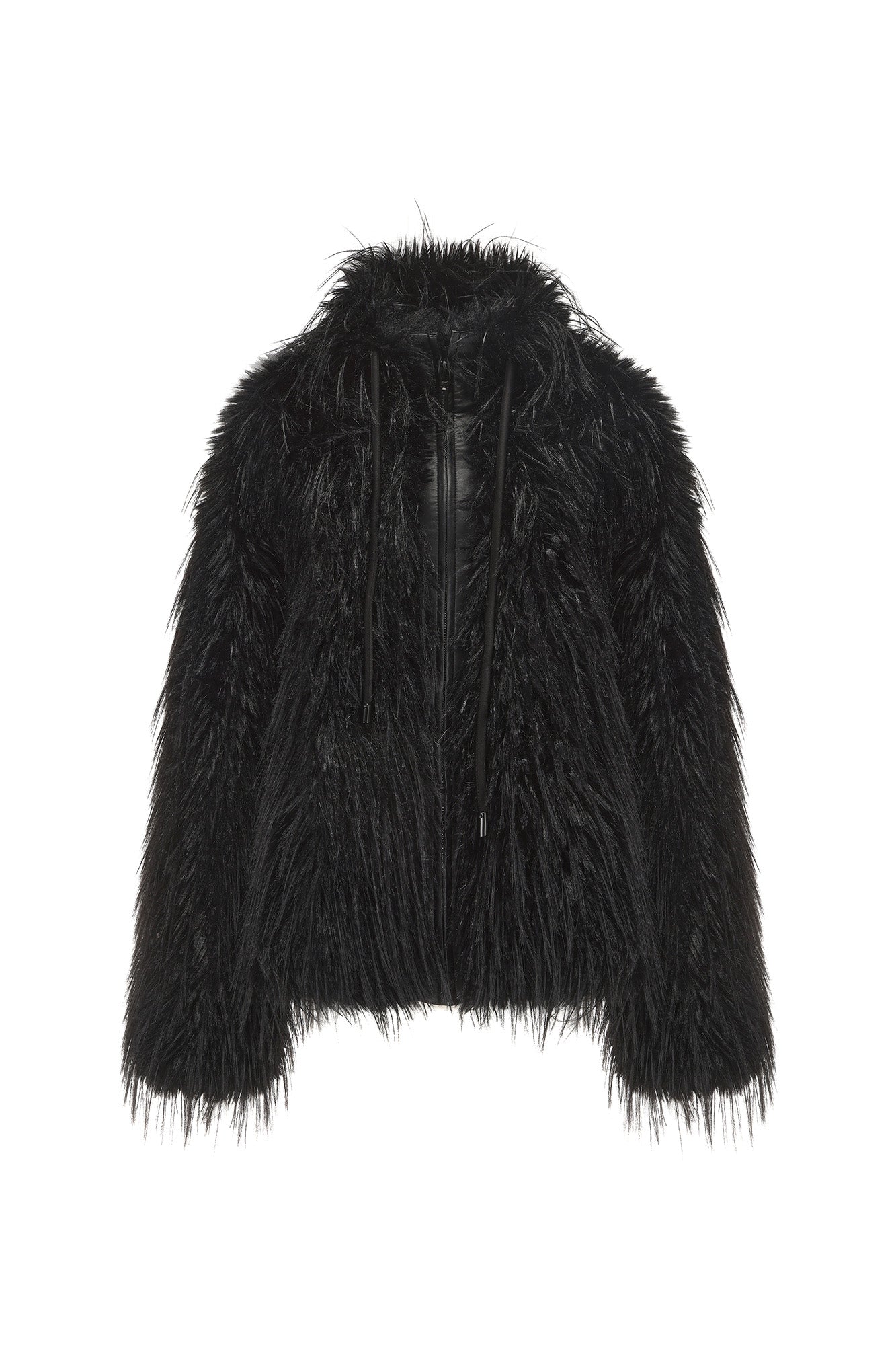 VANN VALRENCE Shaggy Layer Faux Fur Jacket