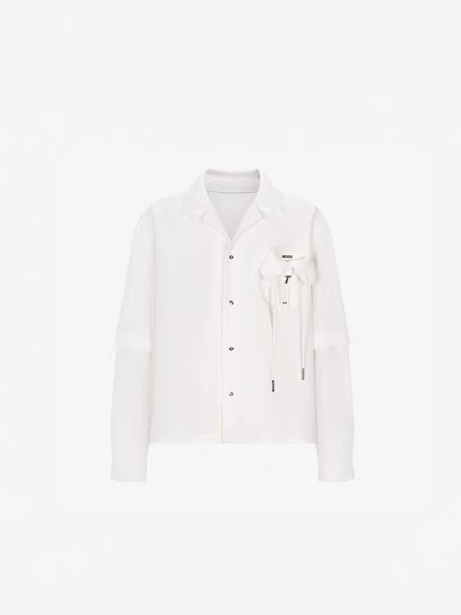 TIWILLTANG Detachable-Sleeve Tie-Pocket Shirt, premium urban and streetwear designers apparel on PROJECTISR.com, TIWILLTANG