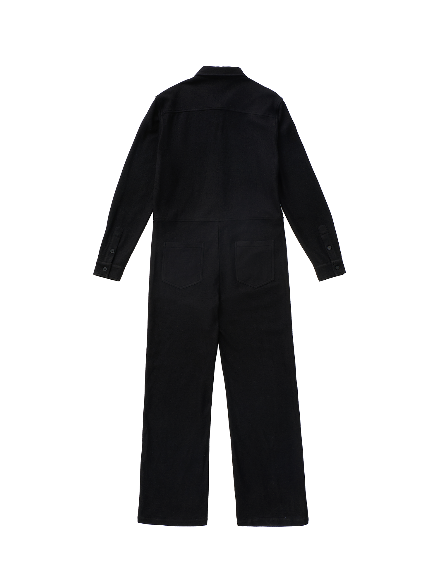 OUYANG WENJUN Wool Fluid-Heart Embroidered Jumpsuit