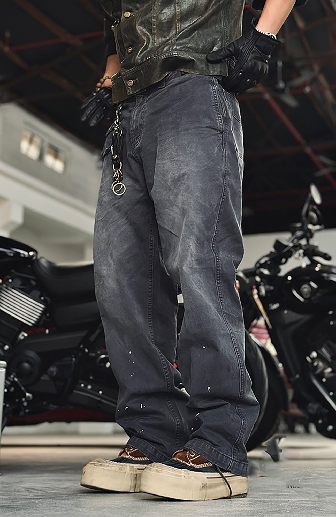 NEIGBORL Washed Paint Splatter Cargo Pants, premium urban and streetwear designers apparel on PROJECTISR.com, NEIGBORL