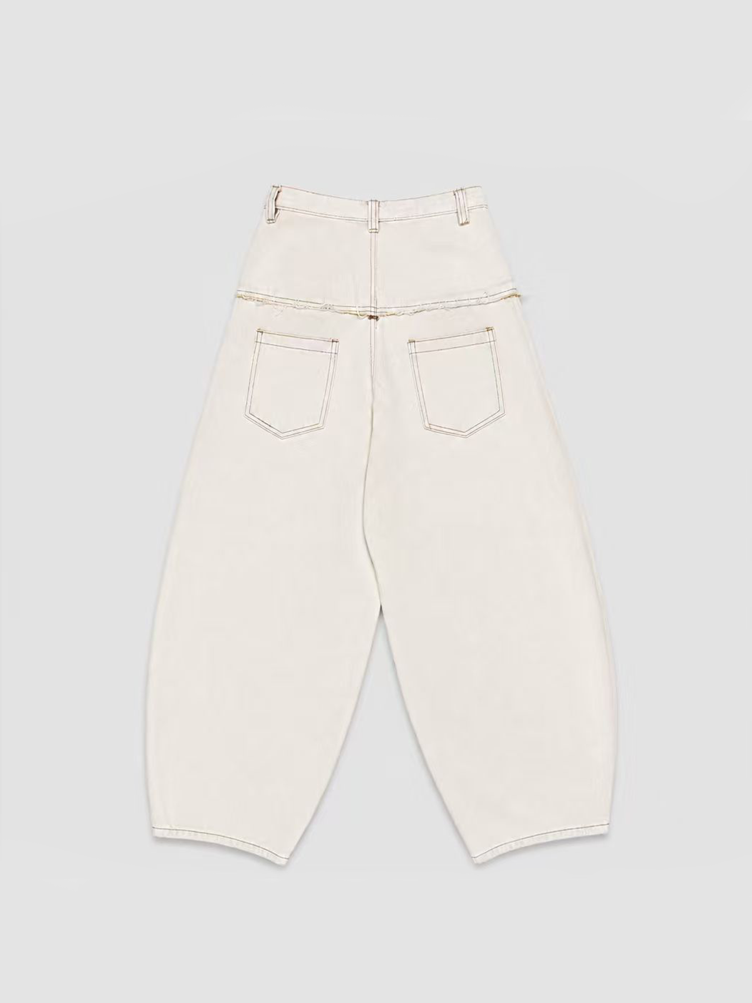 HAHAHA Wide-Leg Silver Leopard Jeans