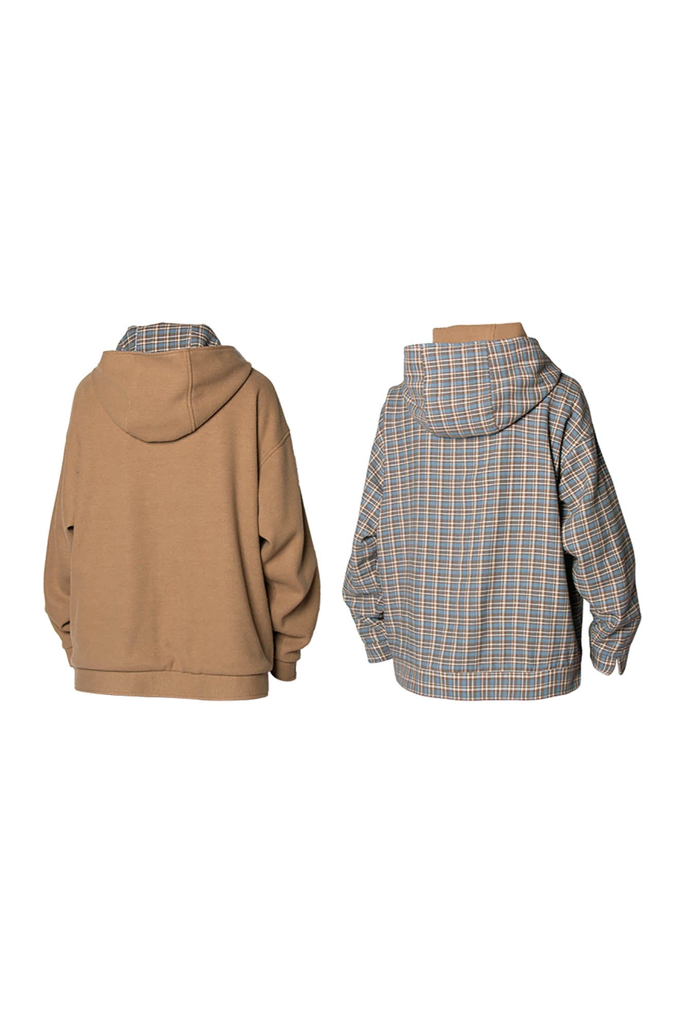 RELABEL Pupa Reversible Plaid Hooded Jacket