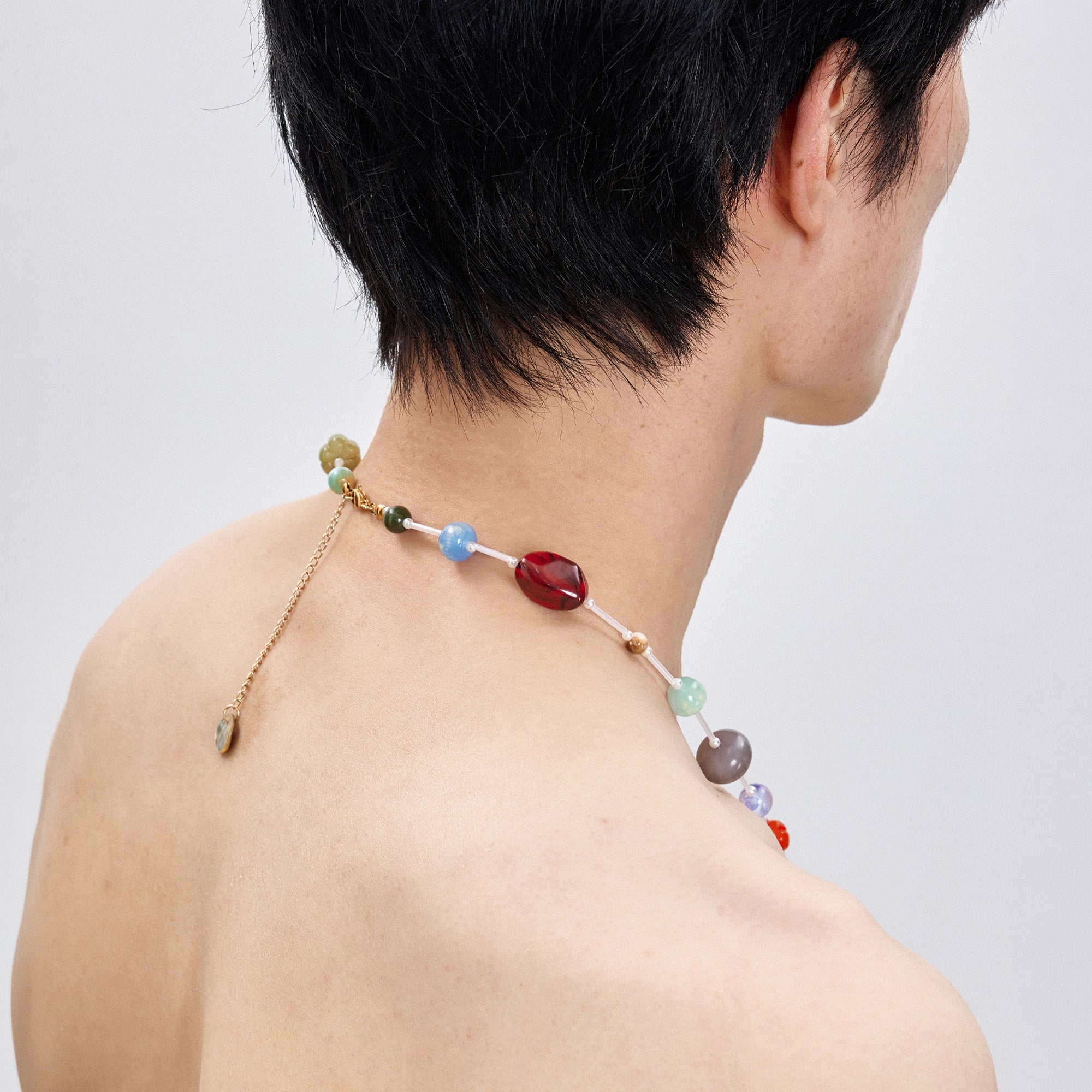 TUIMU Beaded Gemstone Necklace, premium urban and streetwear designers apparel on PROJECTISR.com, TUIMU