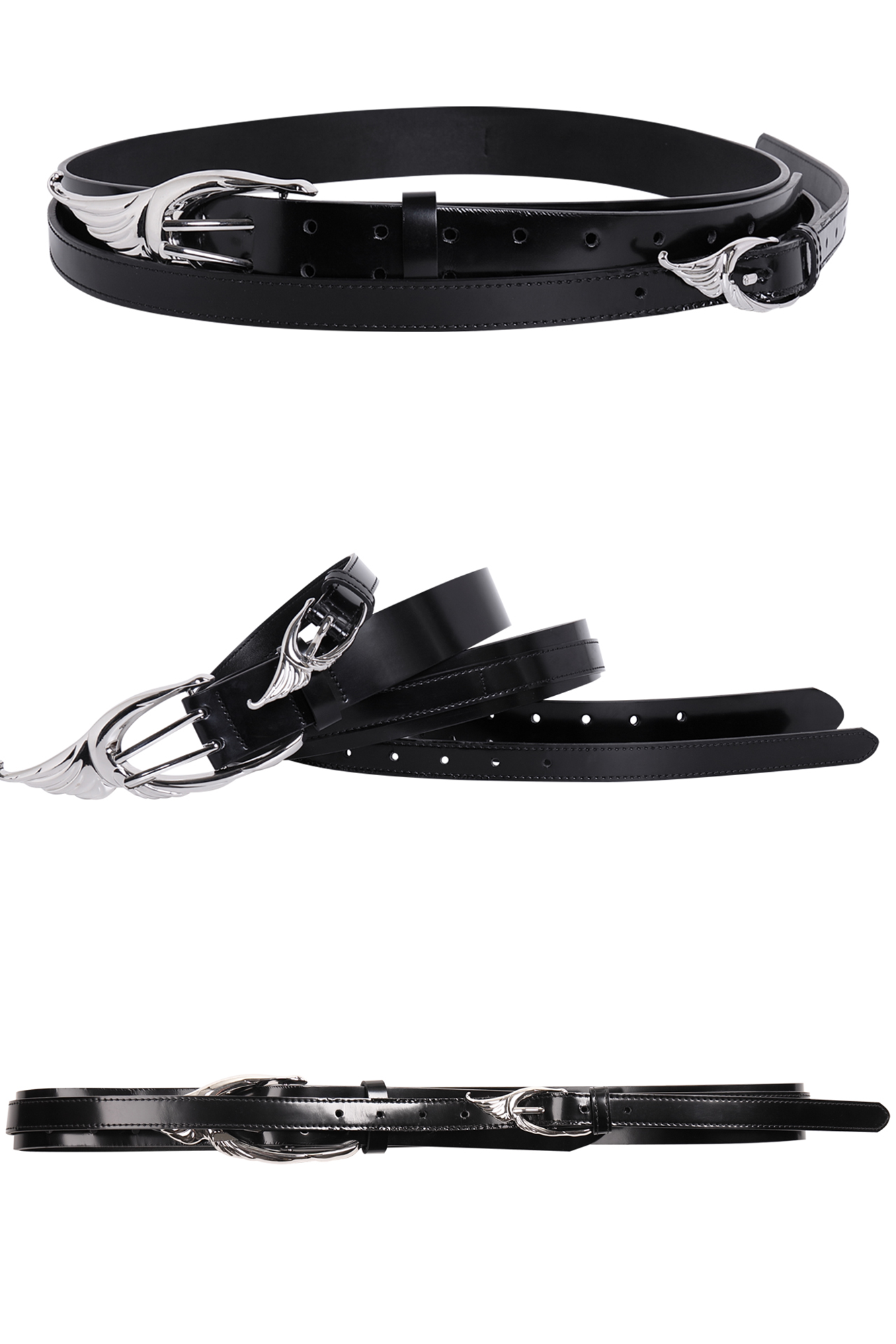 WHISTLEHUNTER Double-Layer Gloss Leather Belt, premium urban and streetwear designers apparel on PROJECTISR.com, WHISTLEHUNTER
