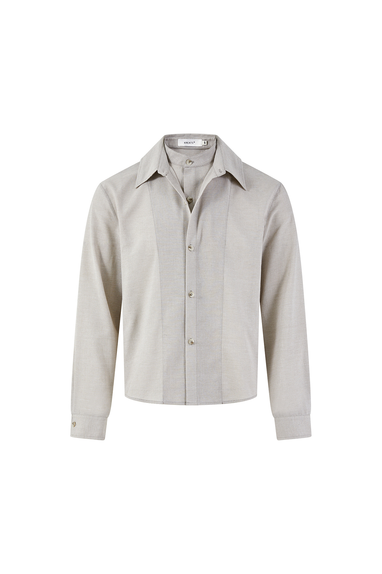 KREATE Linen Layered Check Shirt, premium urban and streetwear designers apparel on PROJECTISR.com, KREATE