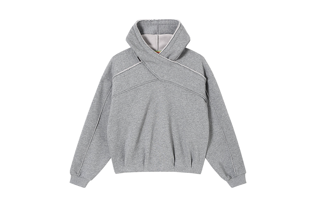 CLP Cross-Wrap Neck Oversized Sweatshirt