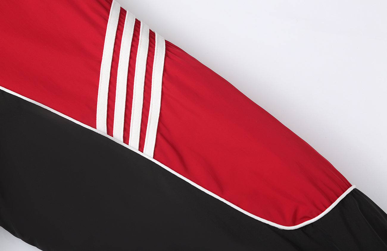 CLP Retro Contrast Striped Puffer Jacket