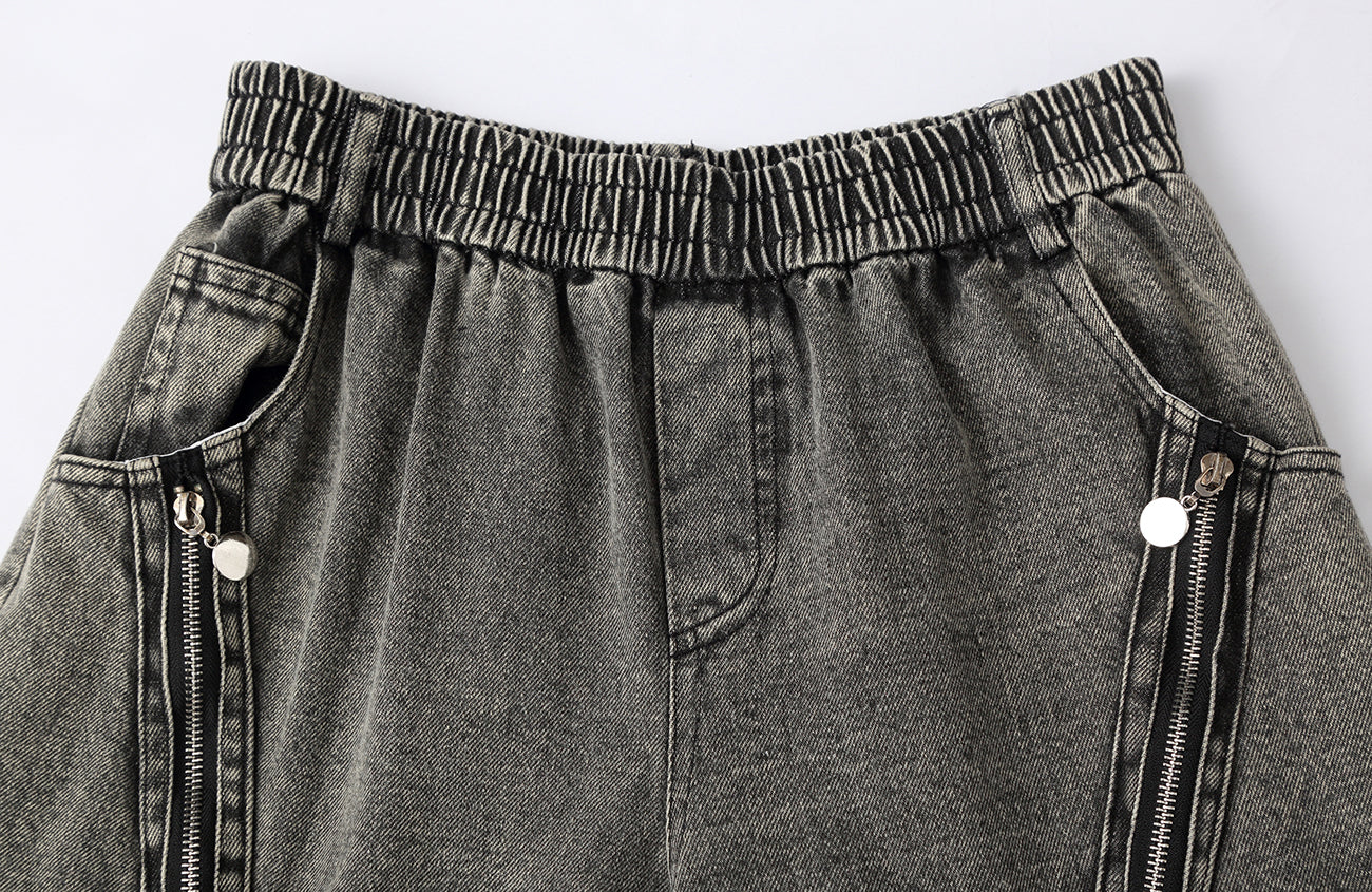 CLP Dirty Fit Ripped Elastic-Waist Jeans