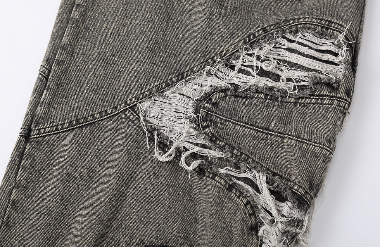 CLP Dirty Fit Ripped Elastic-Waist Jeans