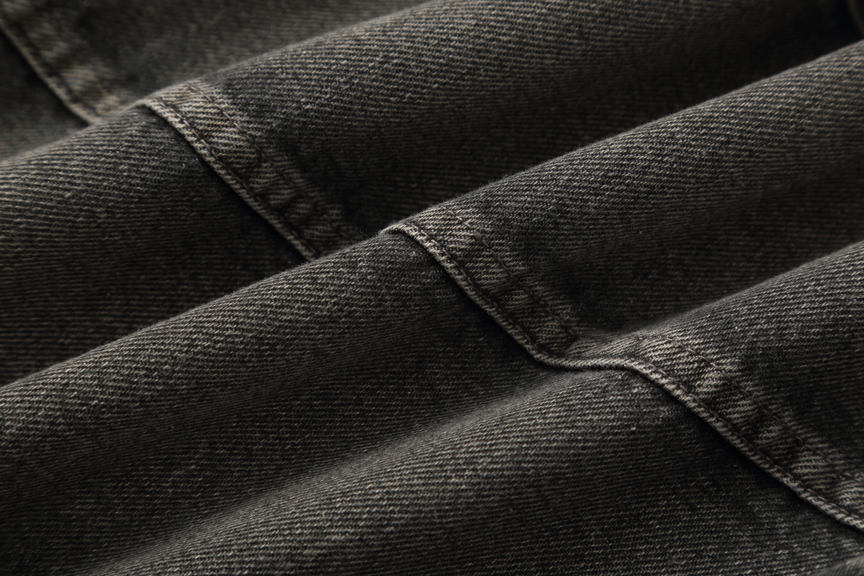 CLP Washed Arc Panel Strap Wide-Leg Jeans