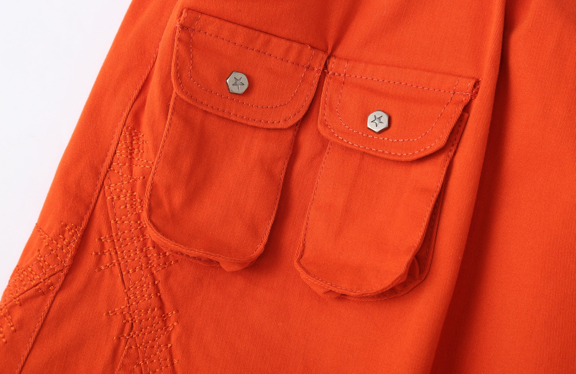 CLP Zigzag Contrast-Stitch Wide-Leg Pants