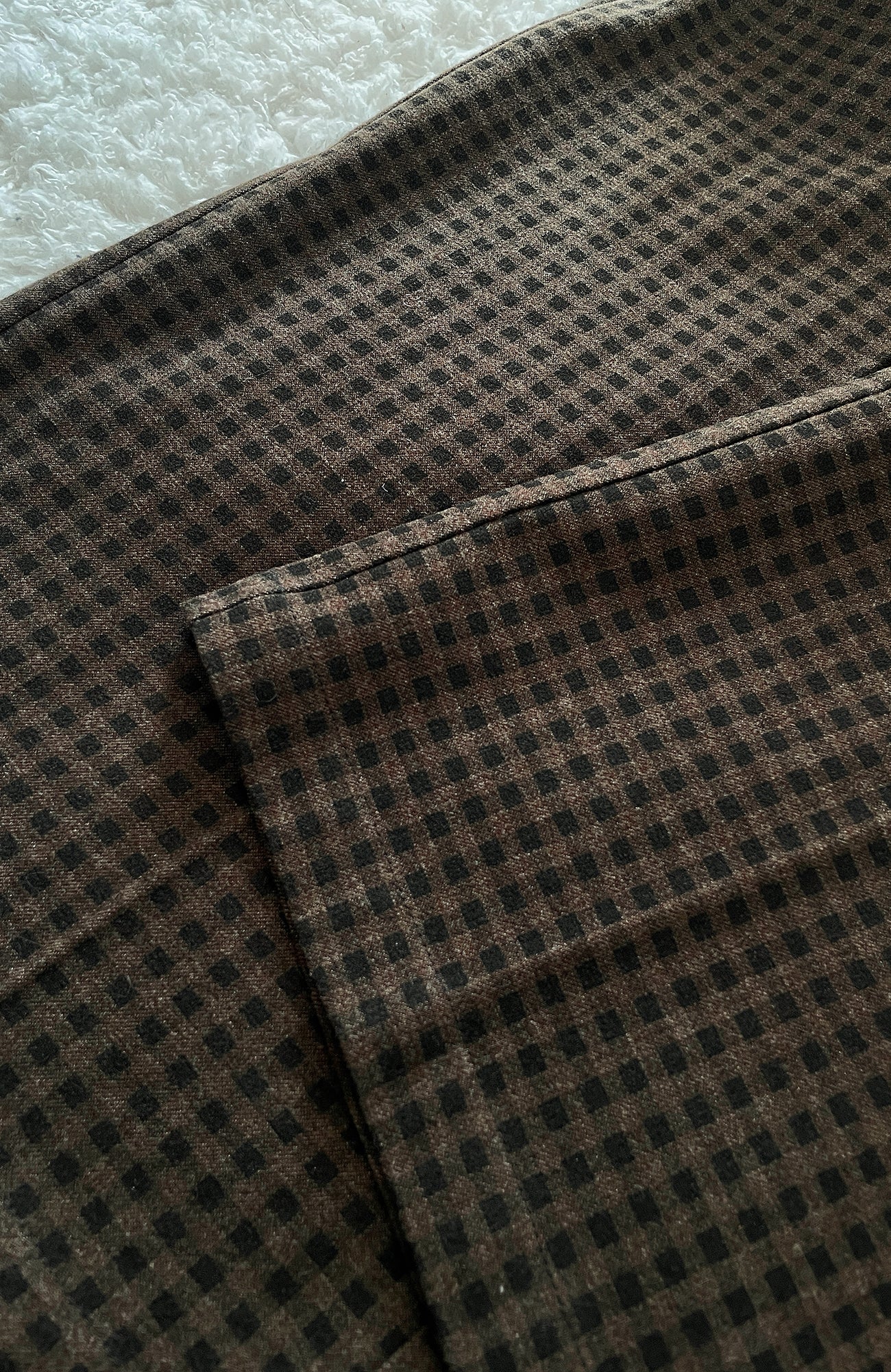 OKAYTHXBYE Retro Checks Double-Pleated Trousers