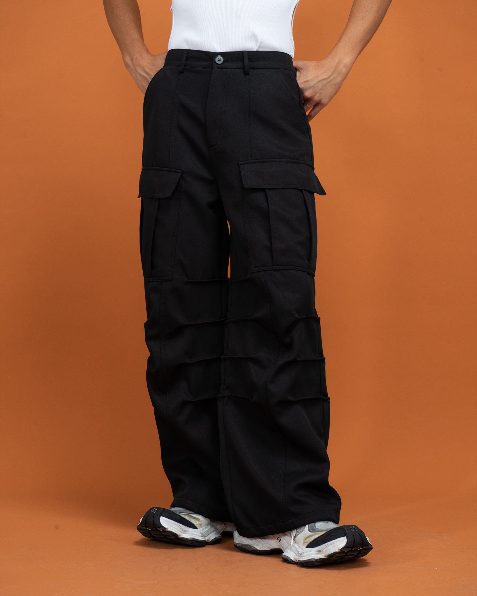 CLP Big-Pocket Crinkled Cargo Pants