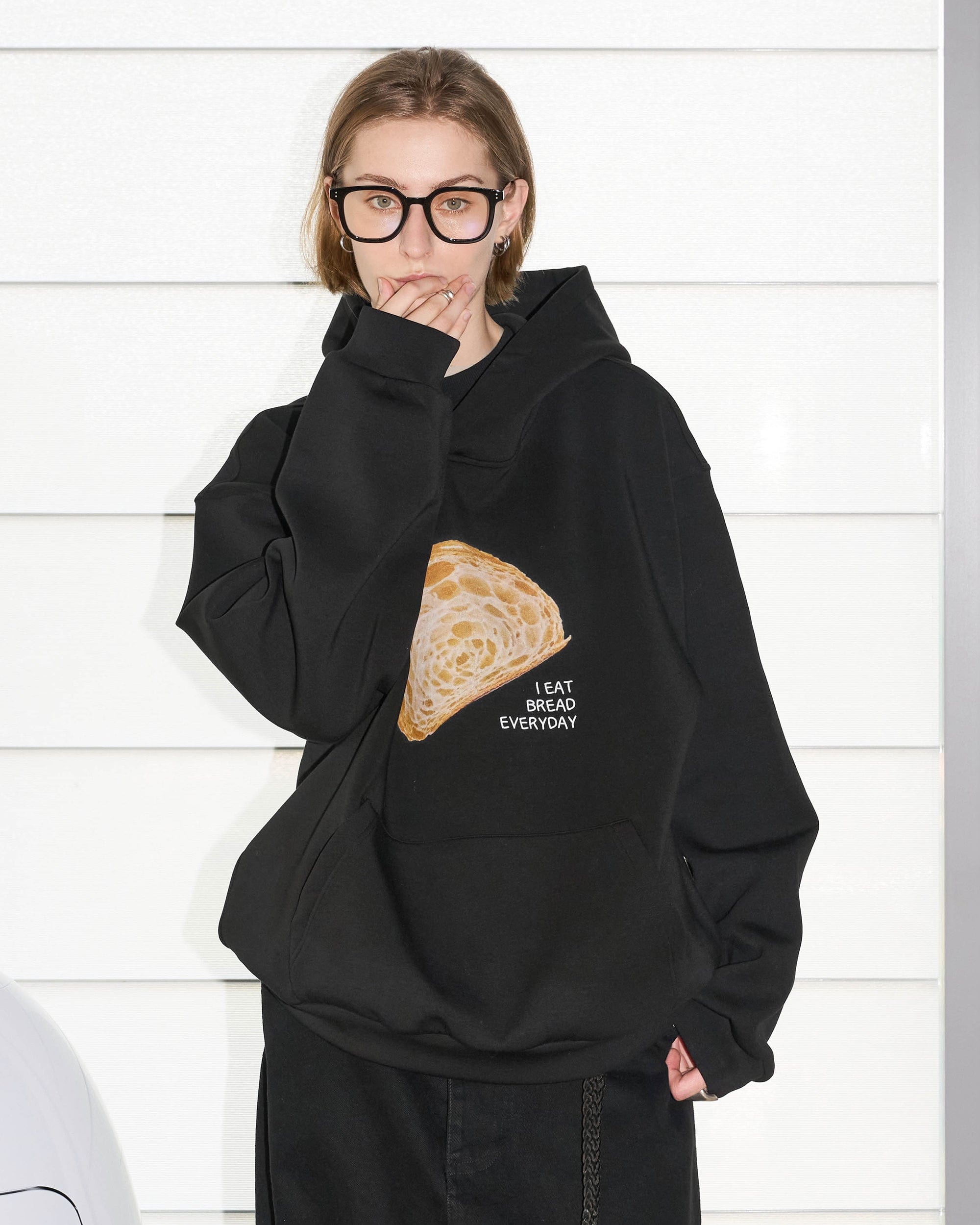 49PERCENT Bread Graphics Hoodie, premium urban and streetwear designers apparel on PROJECTISR.com, 49PERCENT