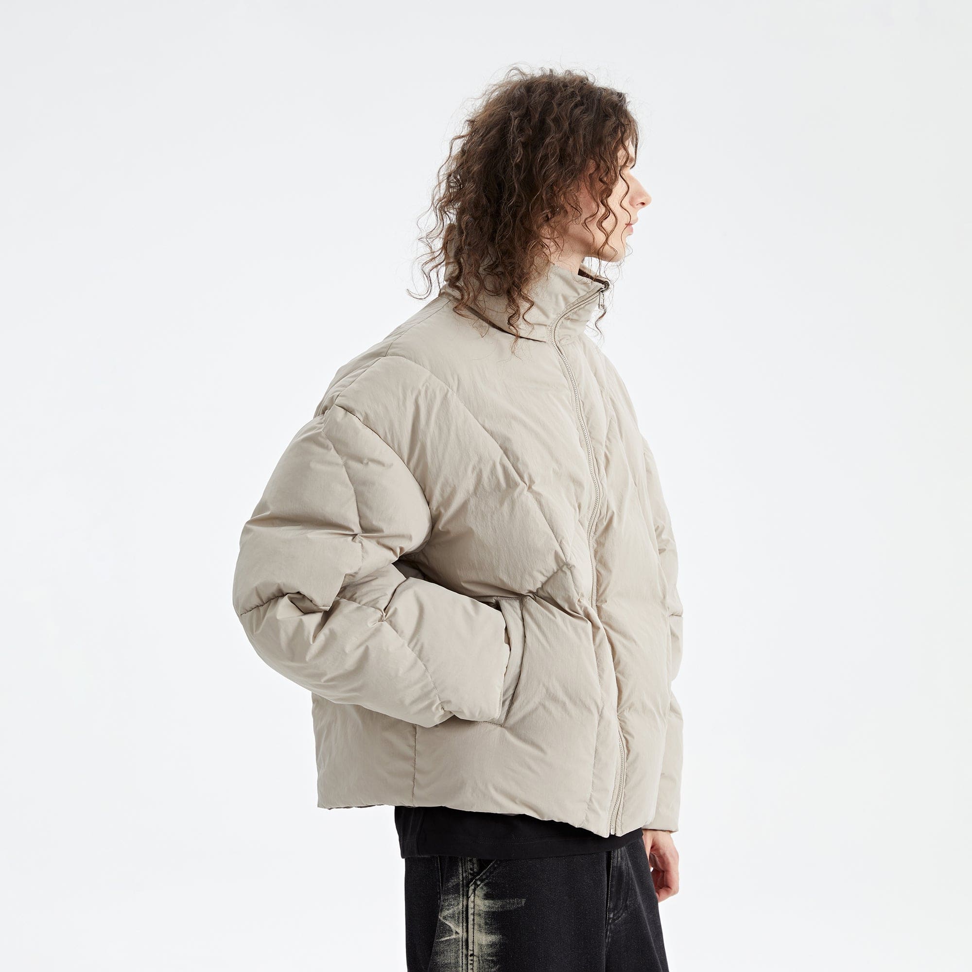 ORGANIC EMOTION Reversible Oversized Waterproof Down Jacket