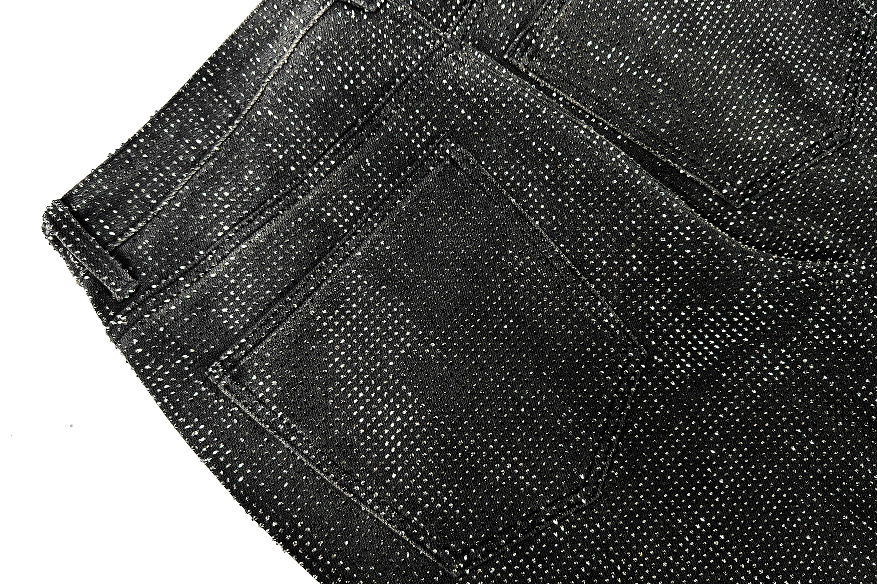 FACEONLAB Double-Headed Snake Studded Dirty-Washed Retro Jeans
