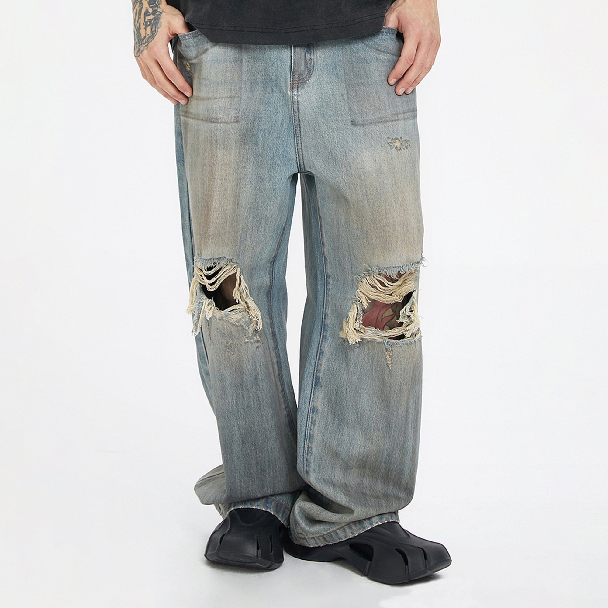 F2CE Classic Washed Ripped Jeans