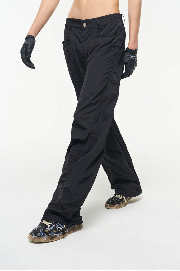 RELABEL Drawstring Pleated Wide-Leg Pants, premium urban and streetwear designers apparel on PROJECTISR.com, RELABEL