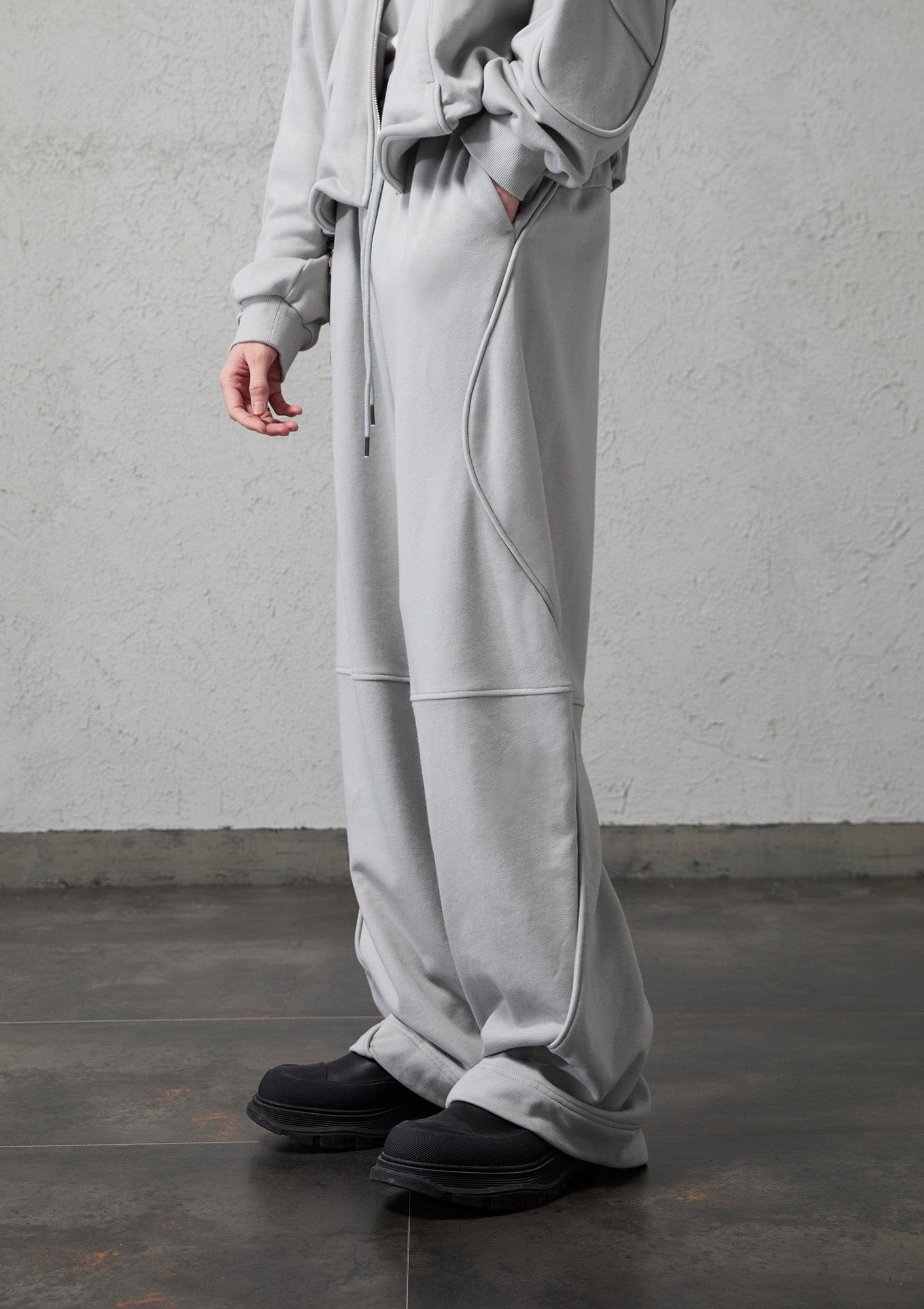 ORGANIC EMOTION Structured Panelled Oversized Sweatpants, premium urban and streetwear designers apparel on PROJECTISR.com, ORGANIC EMOTION