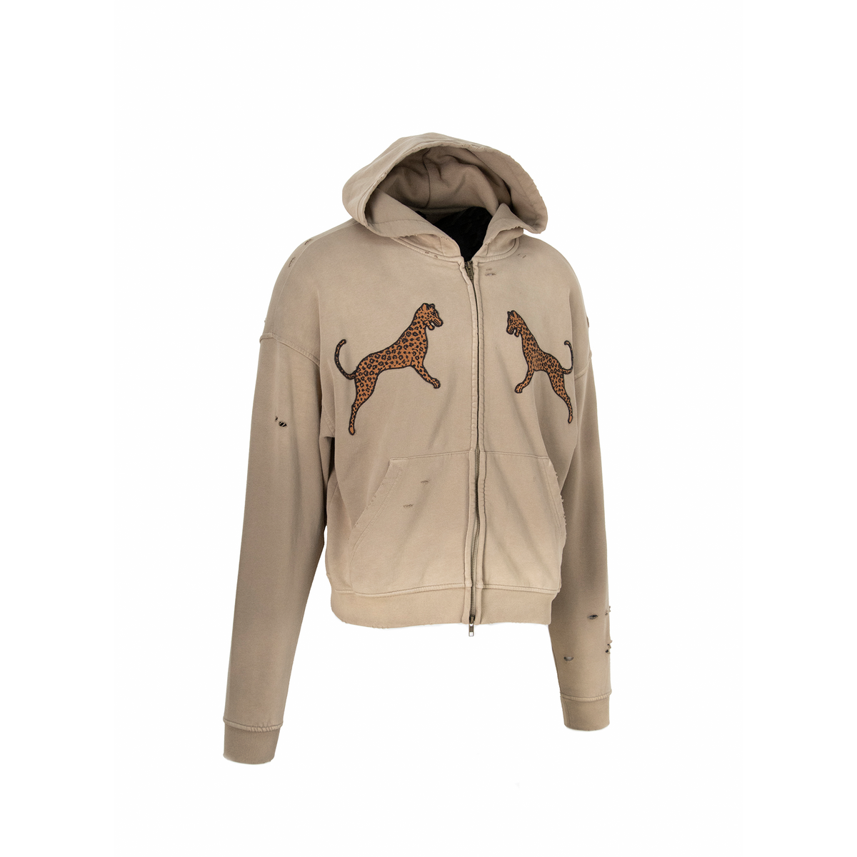 ZWDH Lynx Embroidered Cotton Hooded Jacket