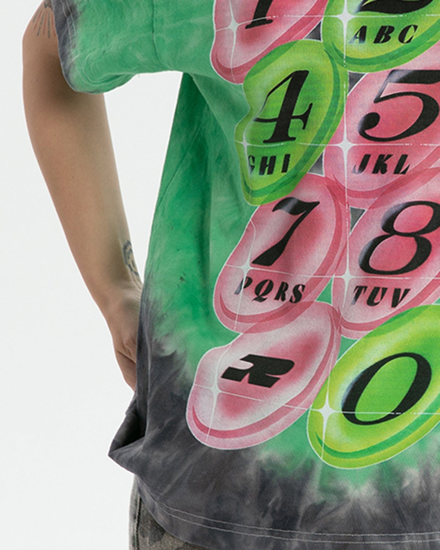 RTVG Tie-Dye Full-print Telephone T-Shirt