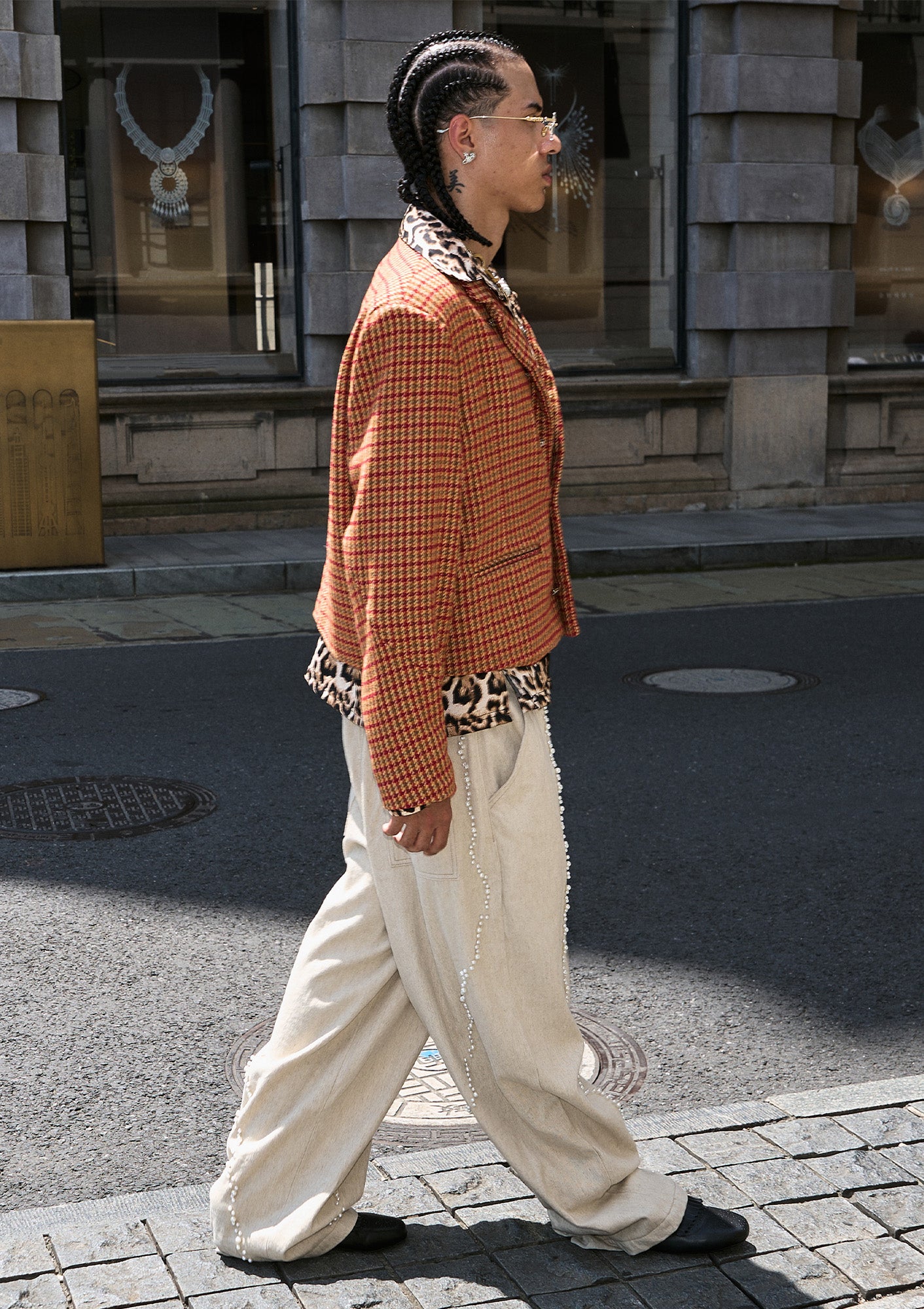 STEEPC Pearl Embellished Linen-Blend Wide-Leg Trousers, premium urban and streetwear designers apparel on PROJECTISR.com, STEEPC