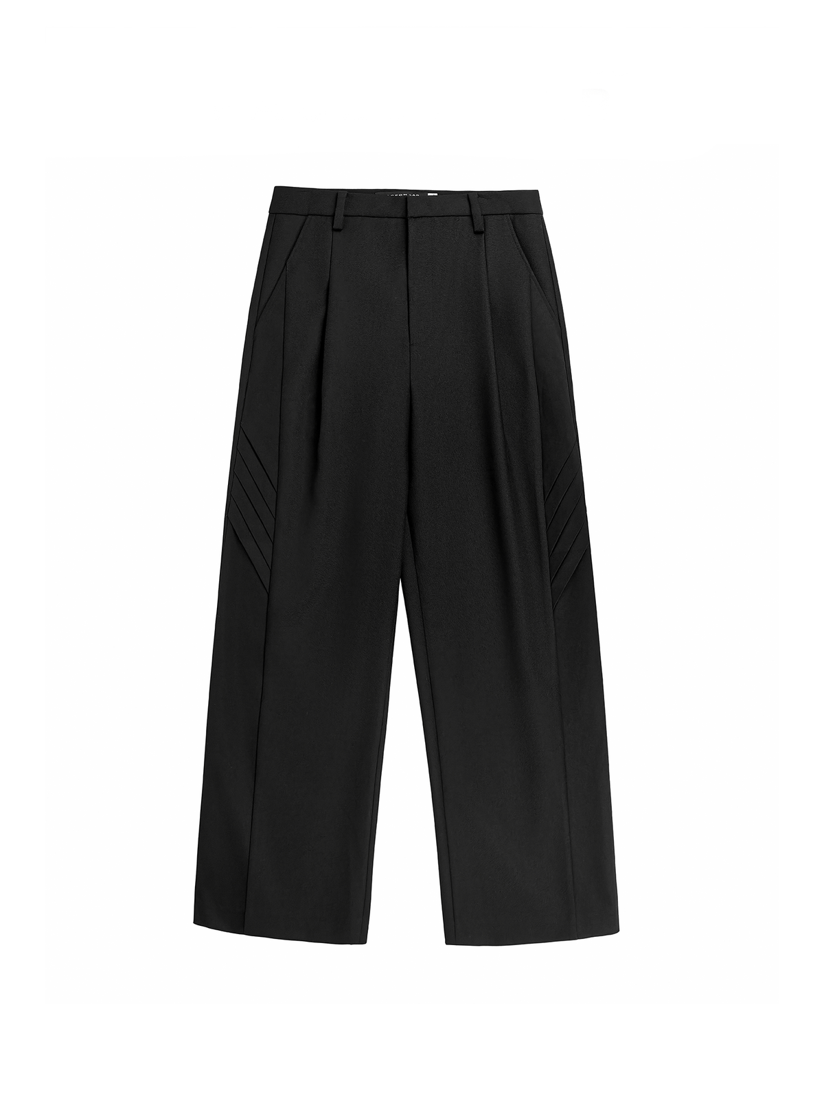 FACEONLAB Pleated Spliced Wool-Blend Trousers