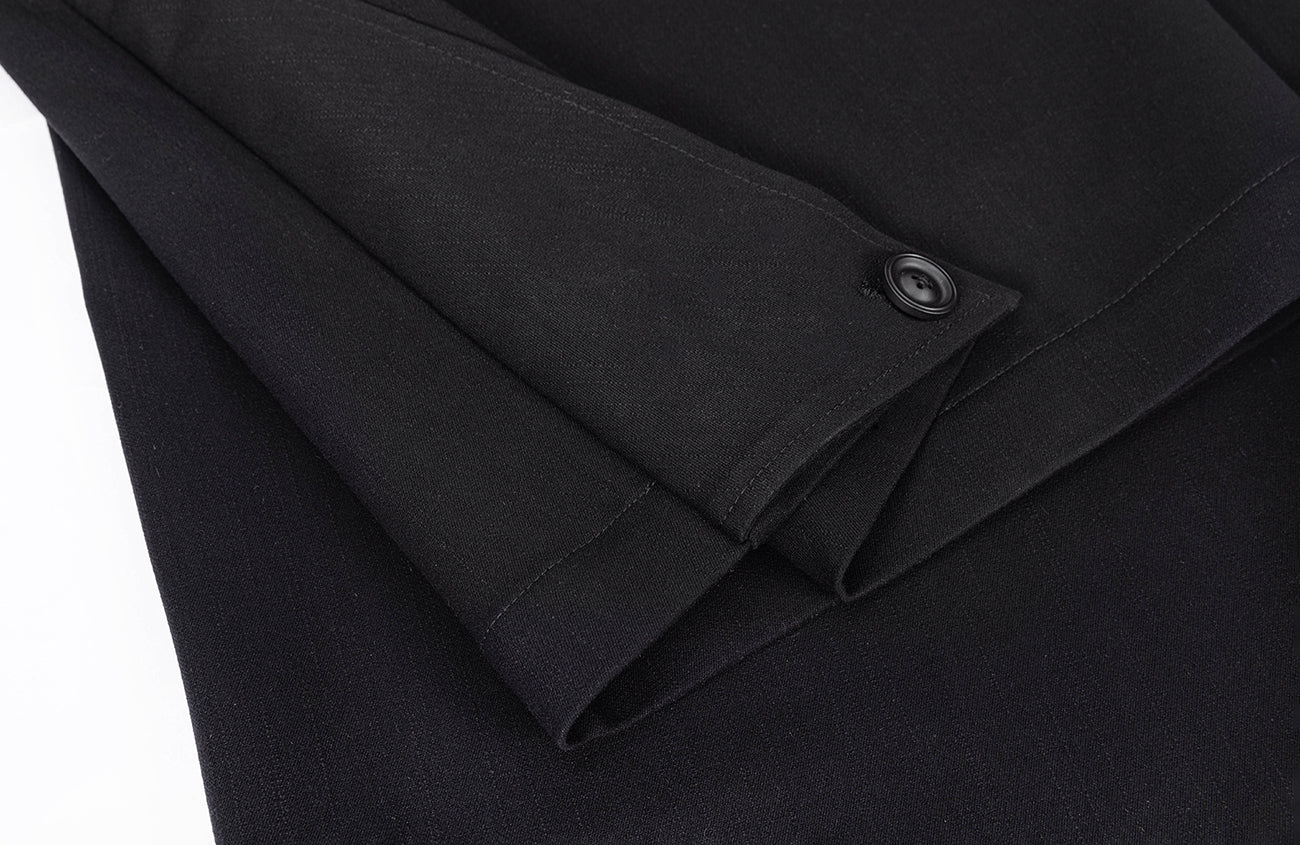 ESAIAS Foldover Waist Pleated Wide-Leg Trousers