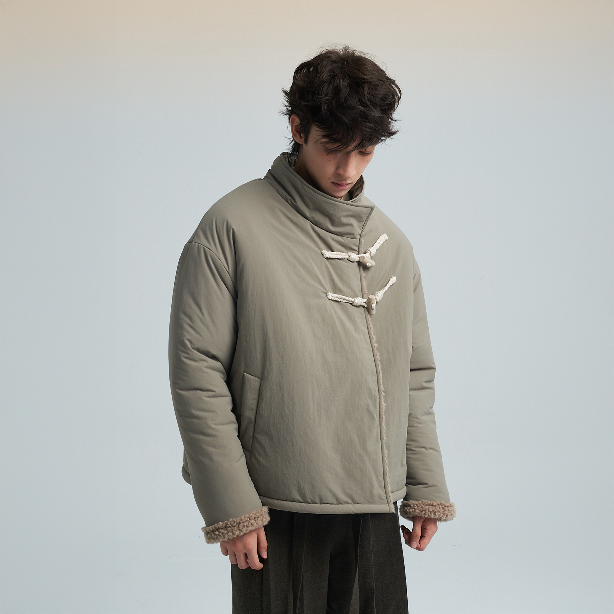 SAME FLOW Reversible Fleece-Lined Puffer