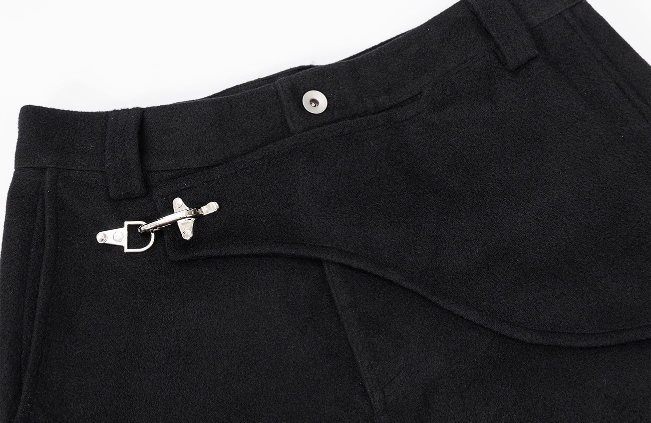 ESAIAS Harness-Lock Wool-Blend Wide-Leg Trousers