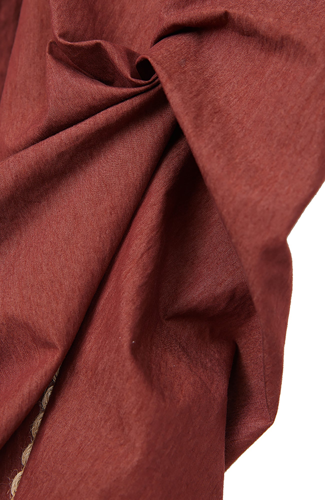 RELABEL Pleated Drawstring Cuff Parachute Pants Red / Apricot