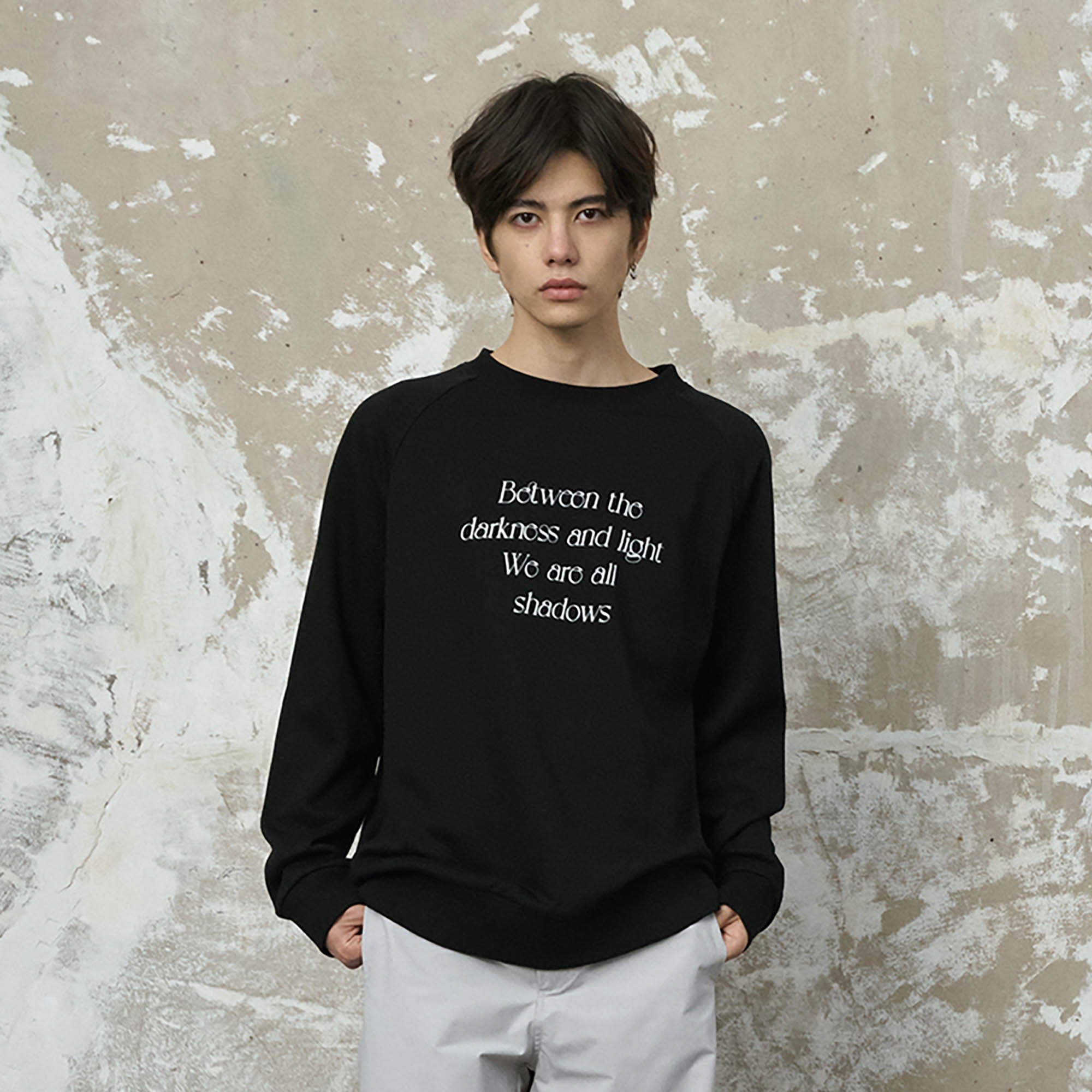 ENSHADOWER Essential Slogan Raglan Sweatshirt