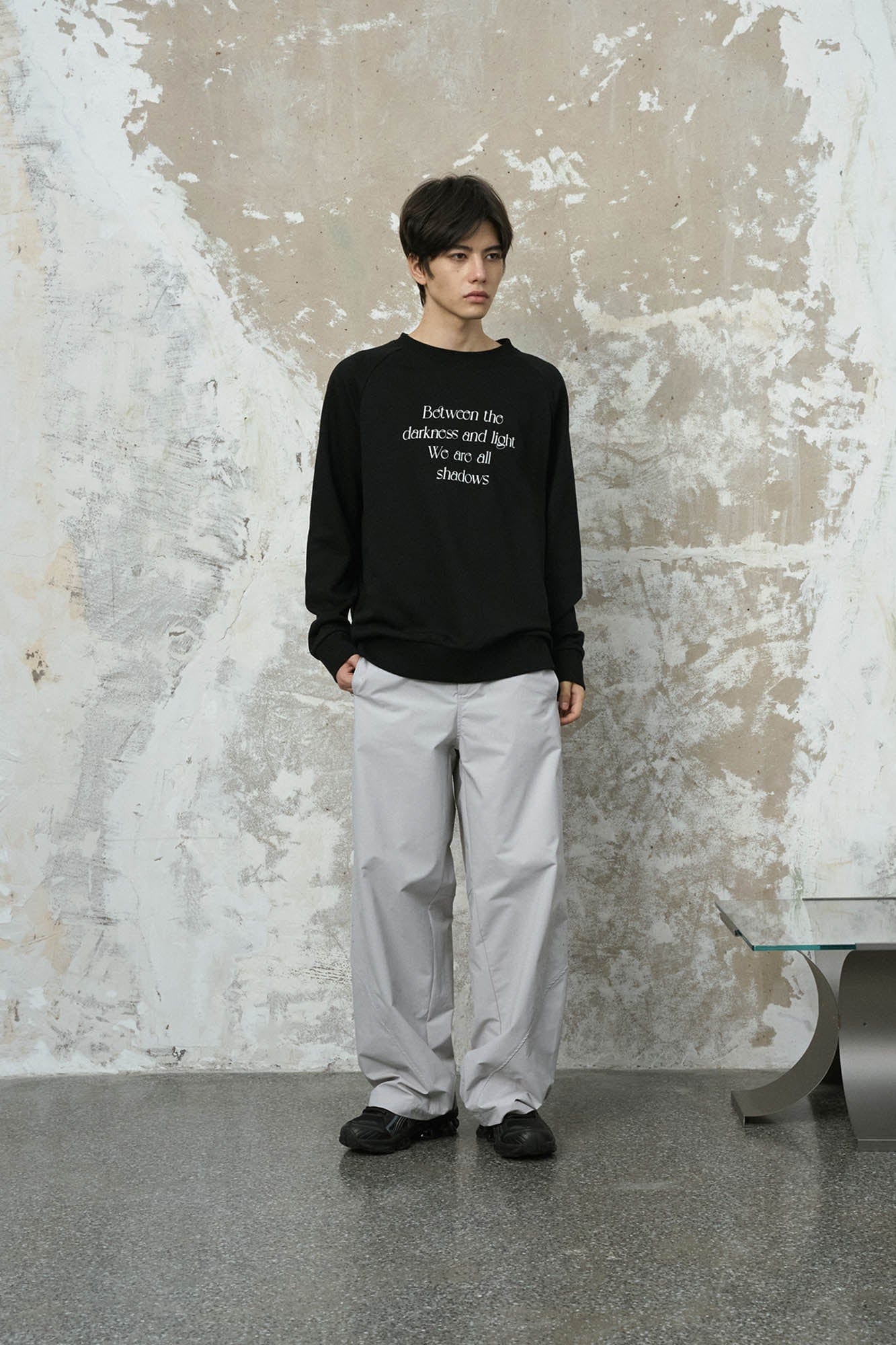 ENSHADOWER Essential Slogan Raglan Sweatshirt