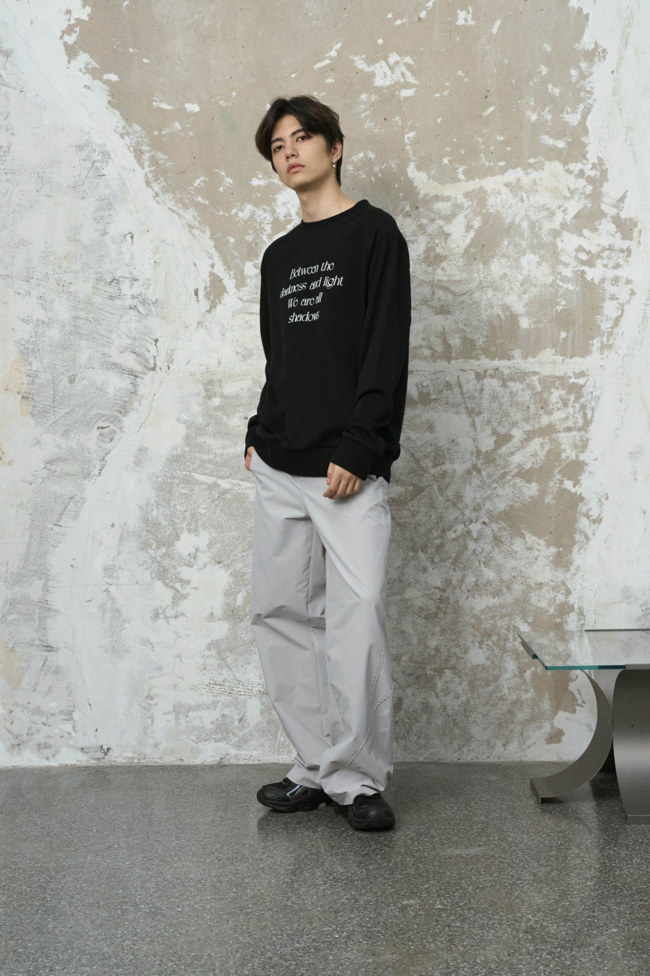 ENSHADOWER Essential Slogan Raglan Sweatshirt