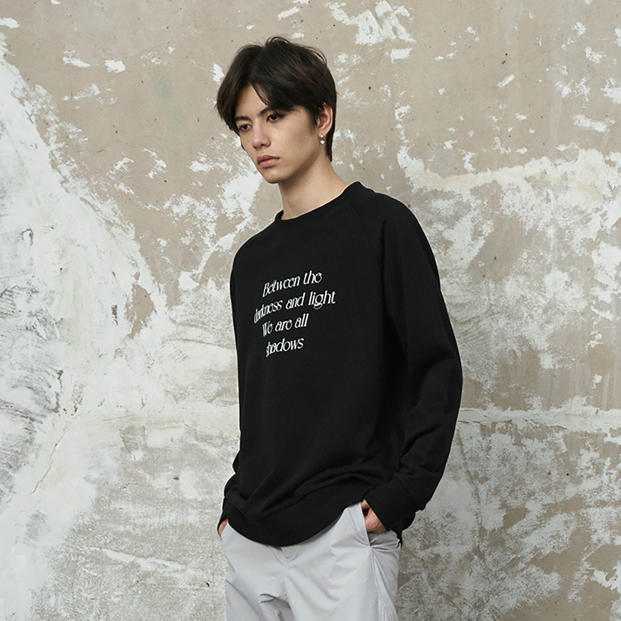 ENSHADOWER Essential Slogan Raglan Sweatshirt