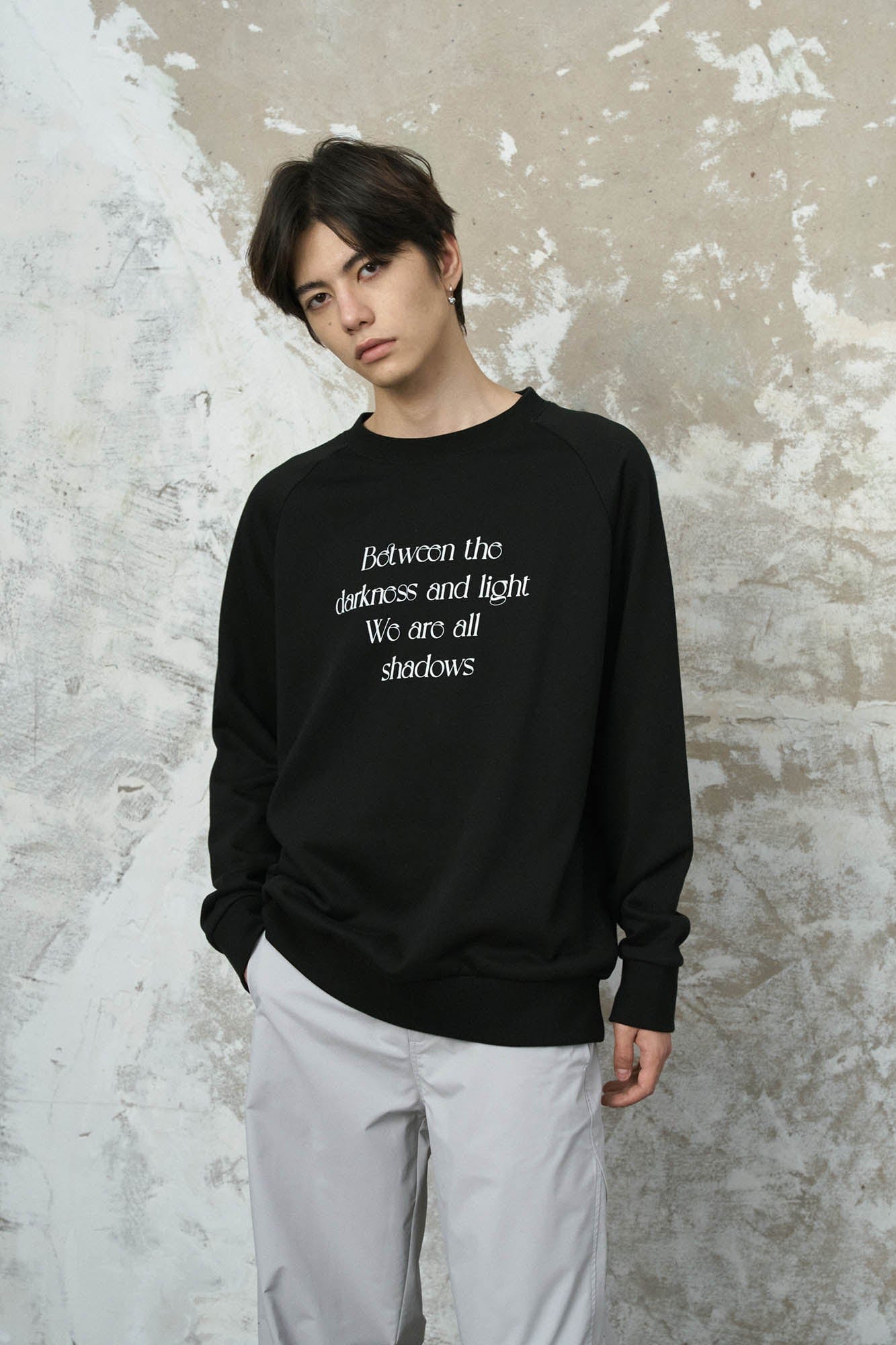 ENSHADOWER Essential Slogan Raglan Sweatshirt