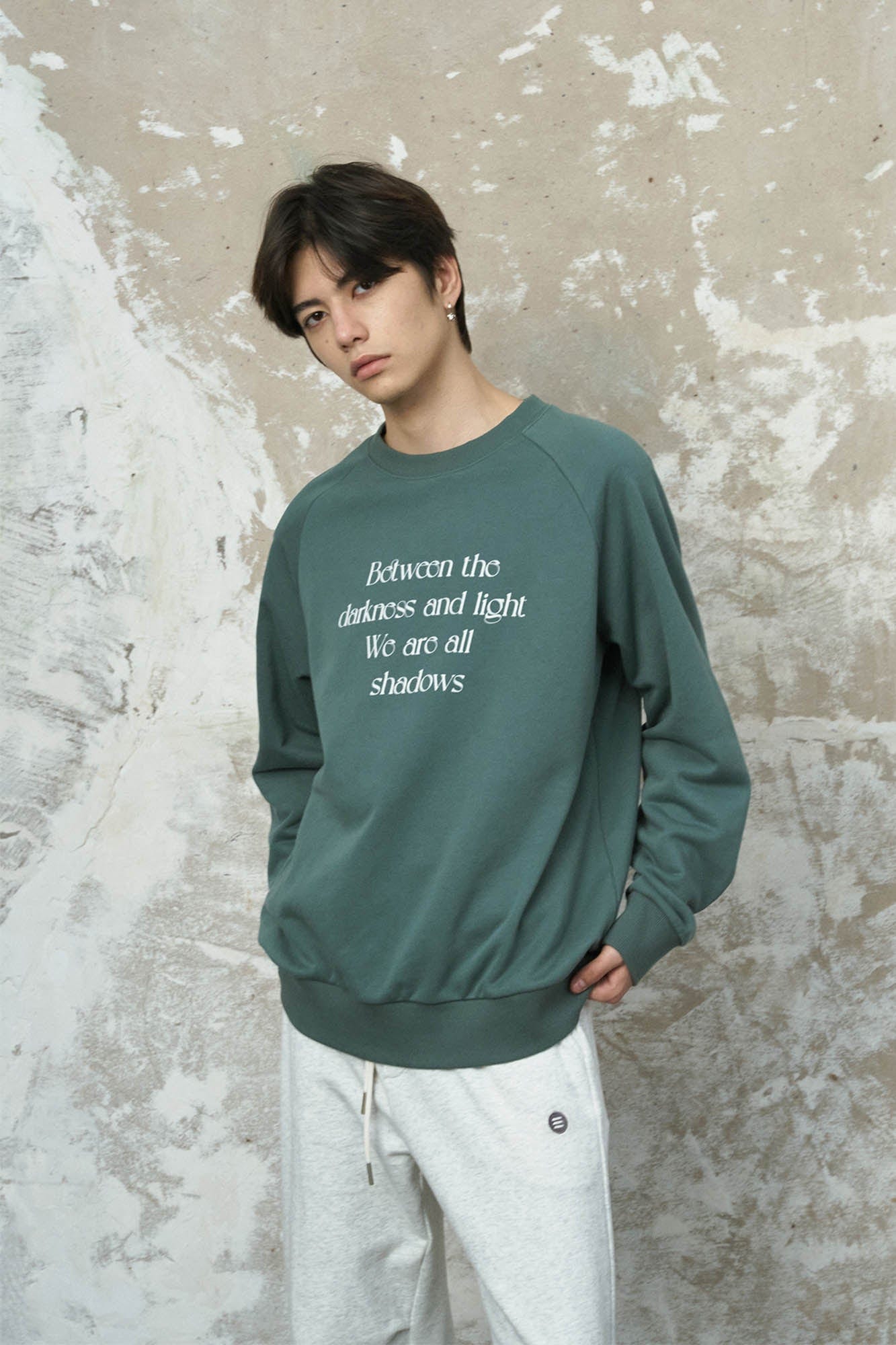 ENSHADOWER Essential Slogan Raglan Sweatshirt