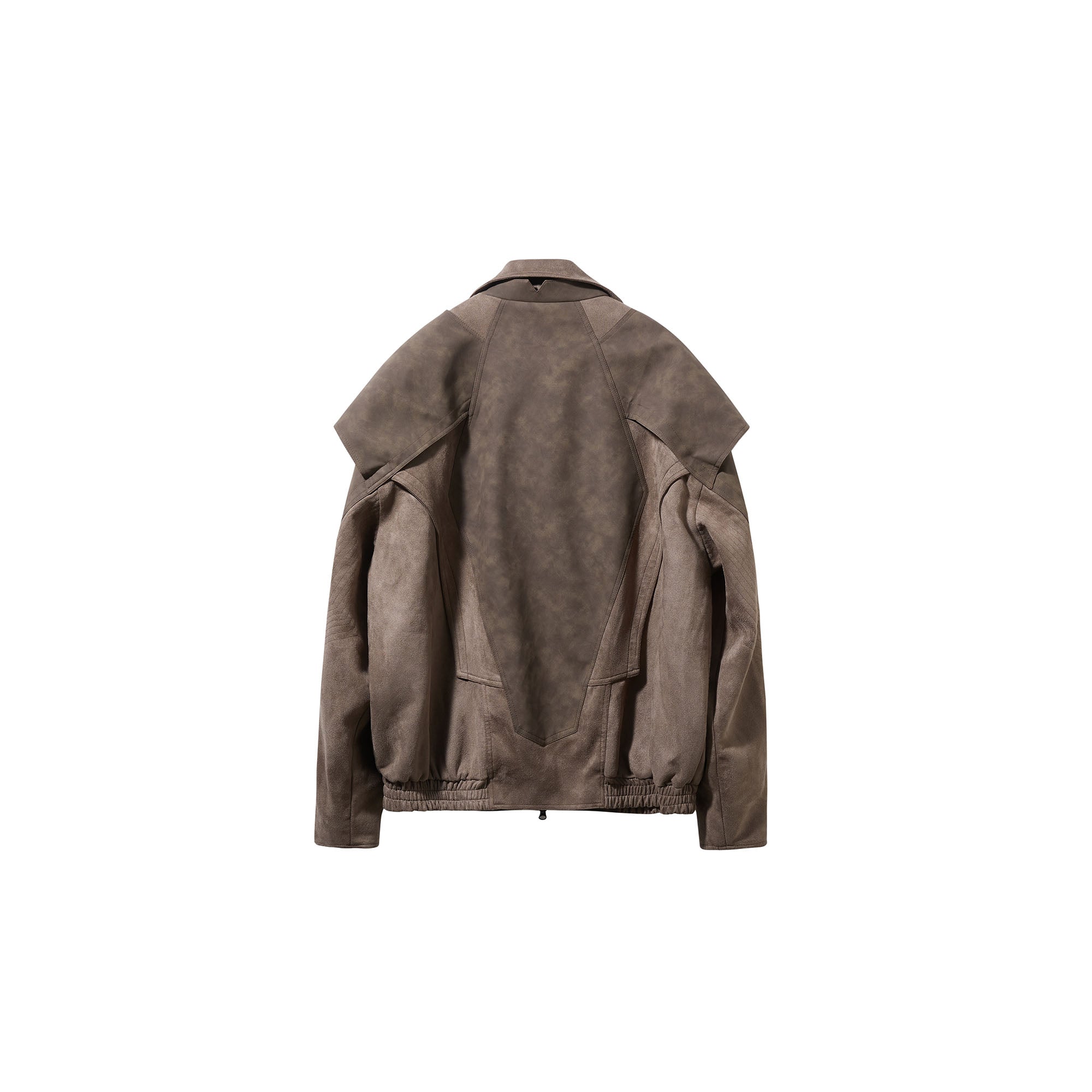ERROR CODE ROBOT Armored Layered PU & Suede Panel Jacket, premium urban and streetwear designers apparel on PROJECTISR.com, ERROR CODE ROBOT