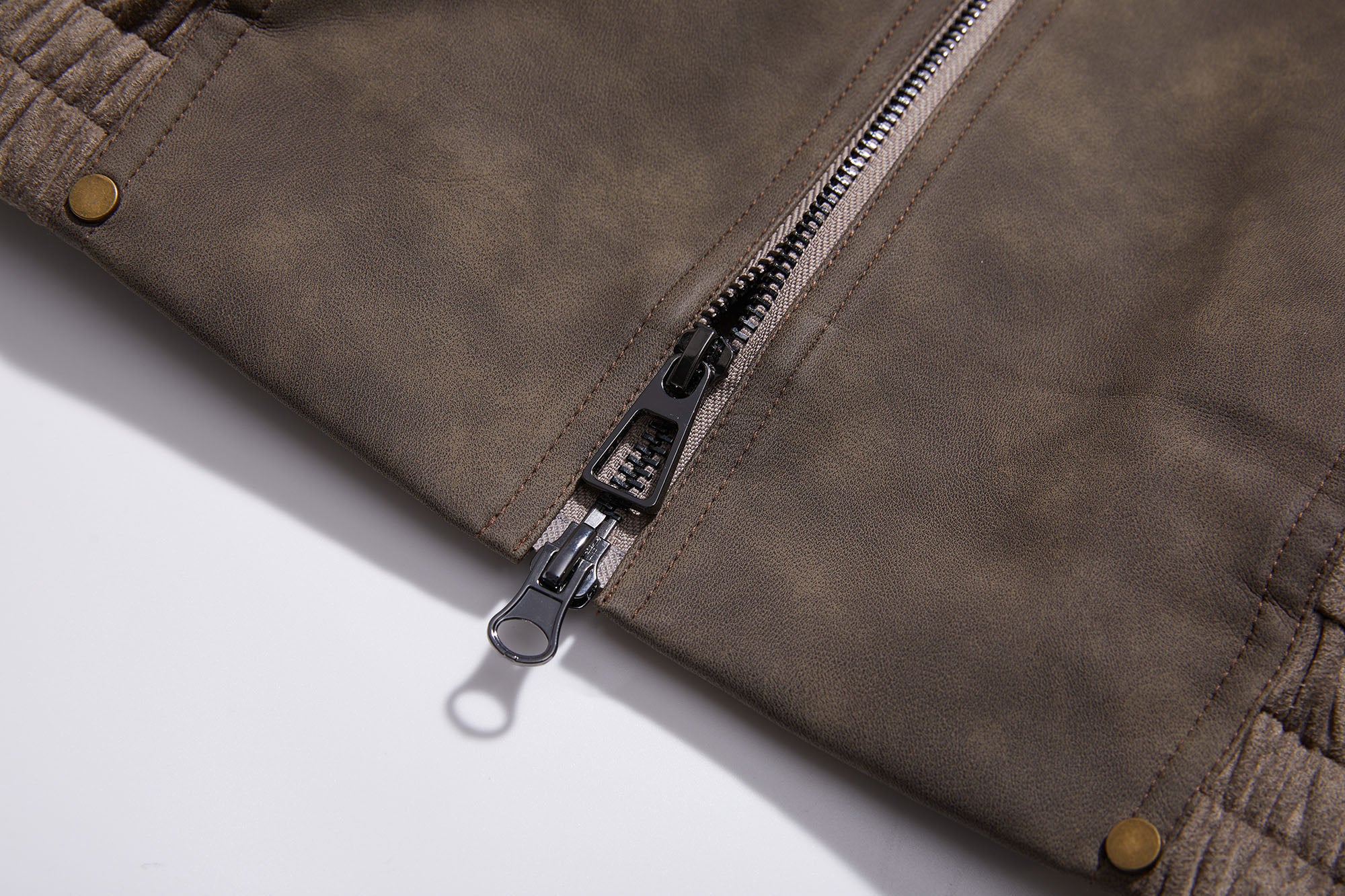 ERROR CODE ROBOT Armored Layered PU & Suede Panel Jacket, premium urban and streetwear designers apparel on PROJECTISR.com, ERROR CODE ROBOT