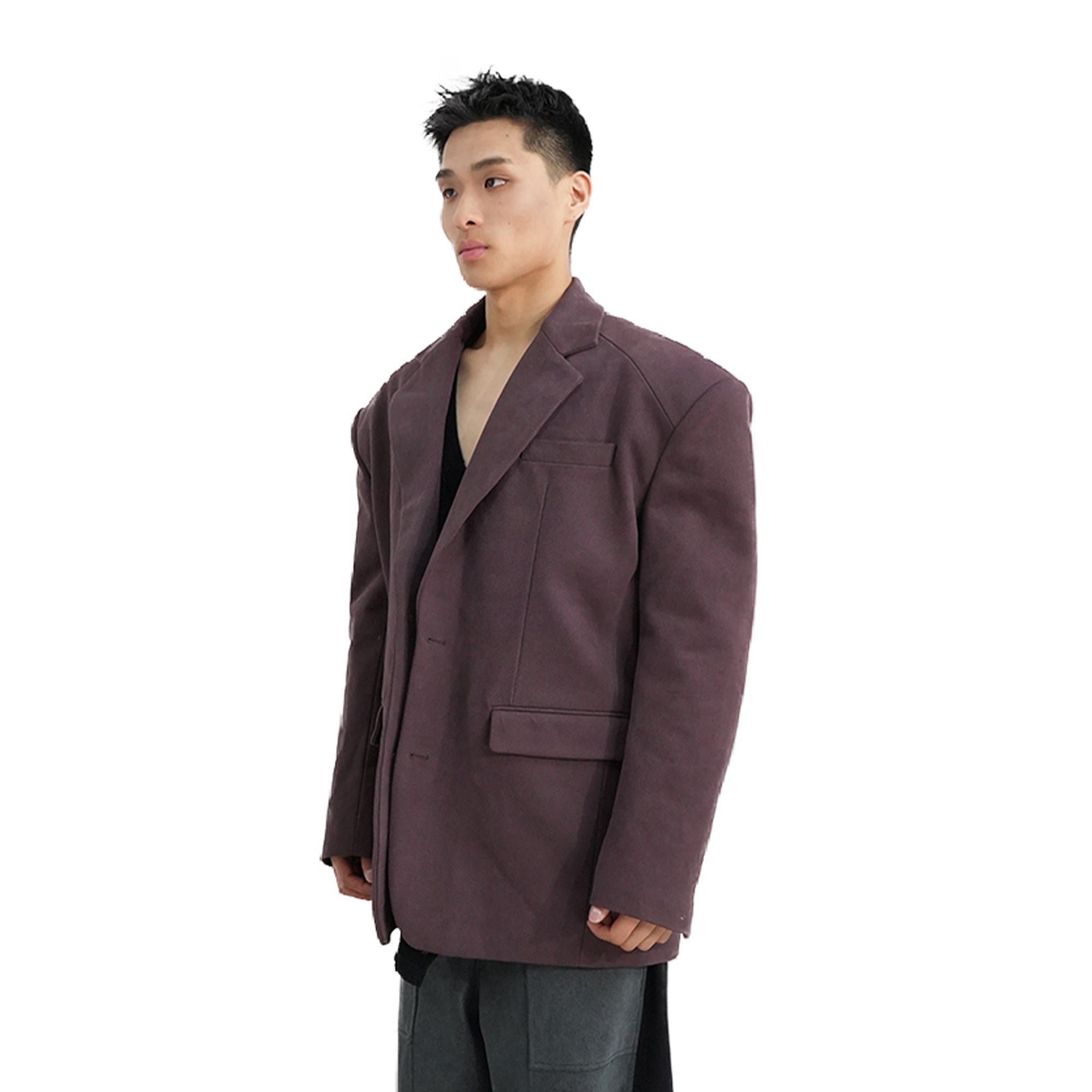 VANN VALRENCE Essential Padded Boxy Blazer