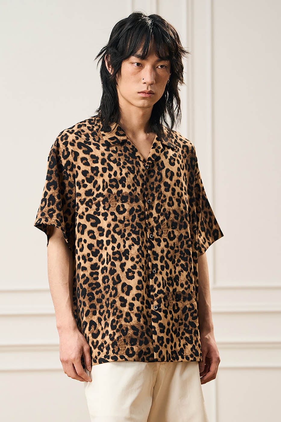 EPIC POETRY Leopard Cuban Half Shirt, premium urban and streetwear designers apparel on PROJECTISR.com, EPIC POETRY