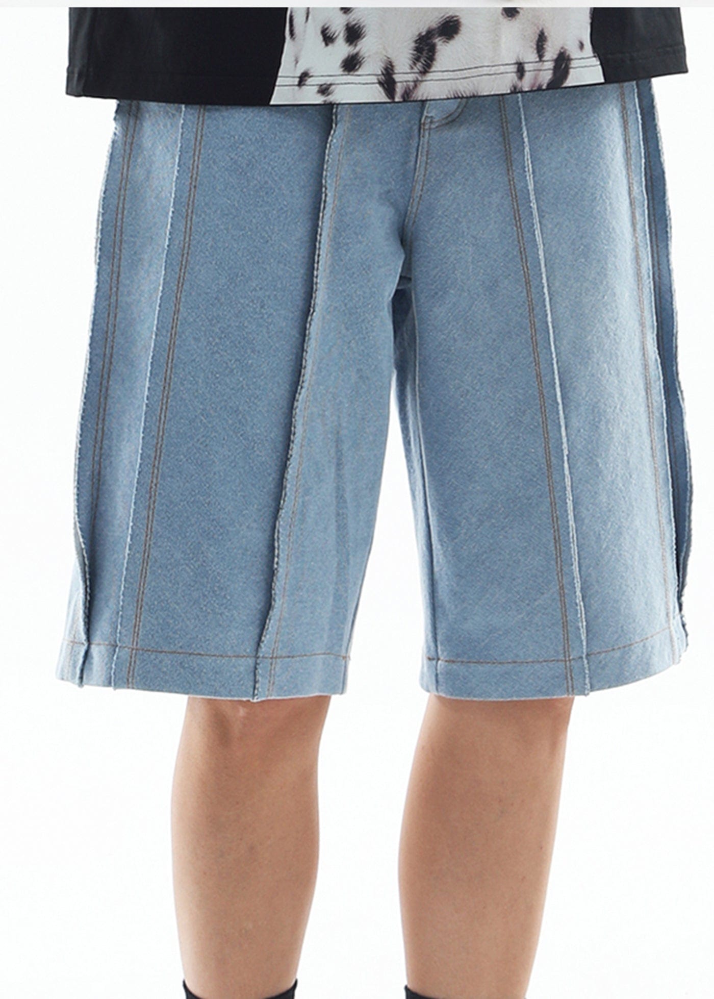 MIICHOUS Deconstructed Raw Edge Shorts