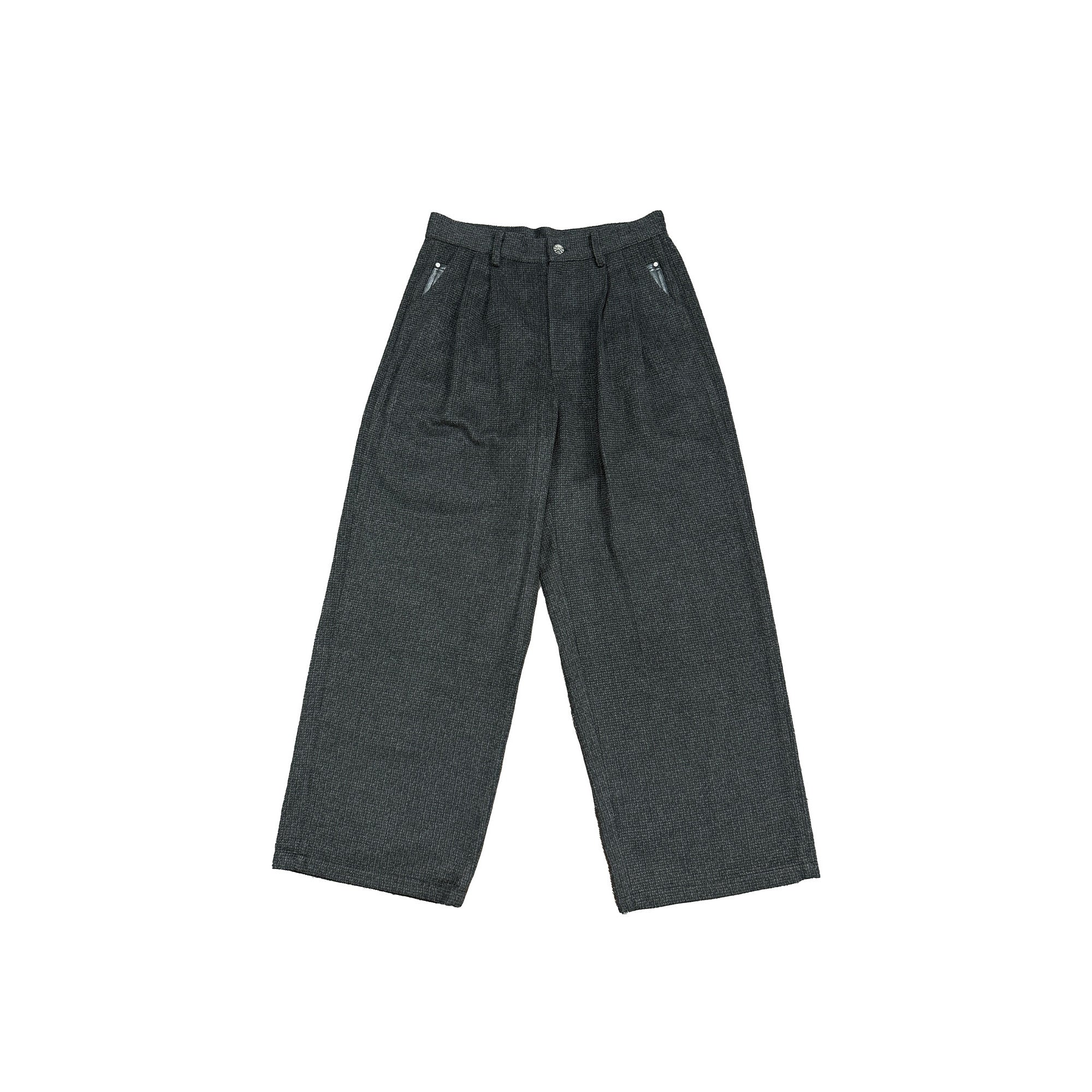 RICHILL Panel Pleated Wide-Leg Trousers, premium urban and streetwear designers apparel on PROJECTISR.com, RICHILL