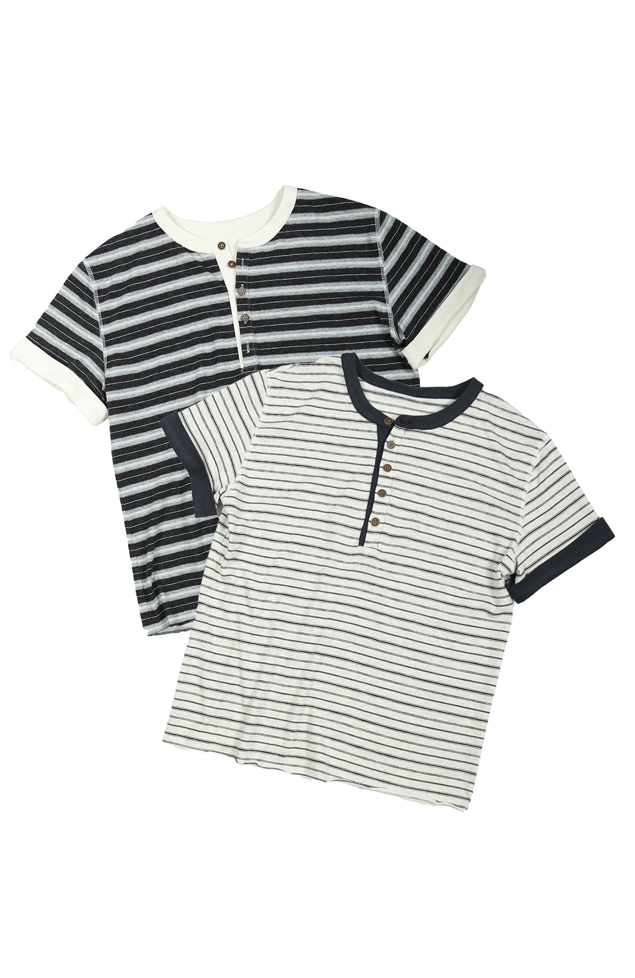 TRECLUB Stripe Henley T-Shirt