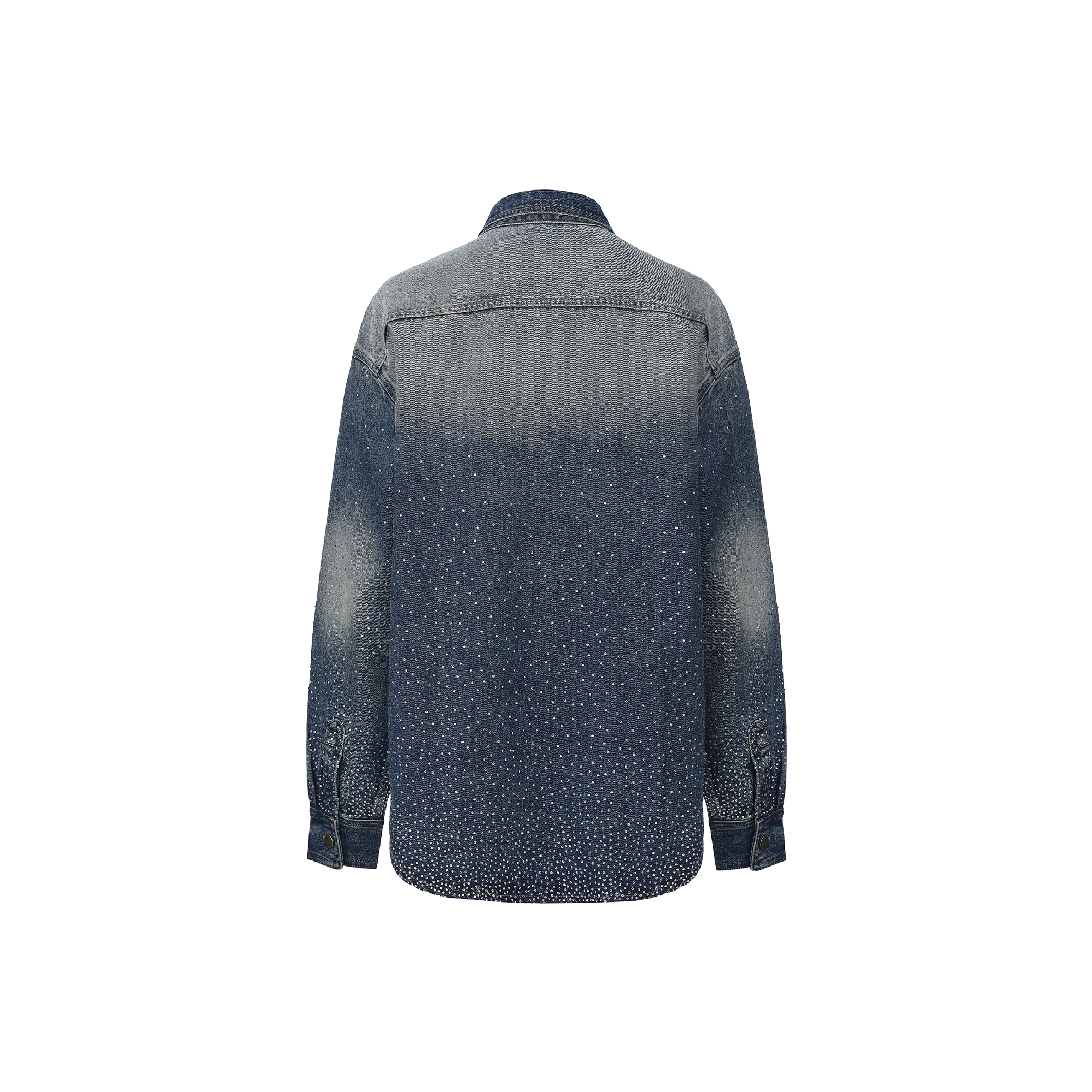 VANN VALRENCE Washed Diamond Denim Shirt Jacket