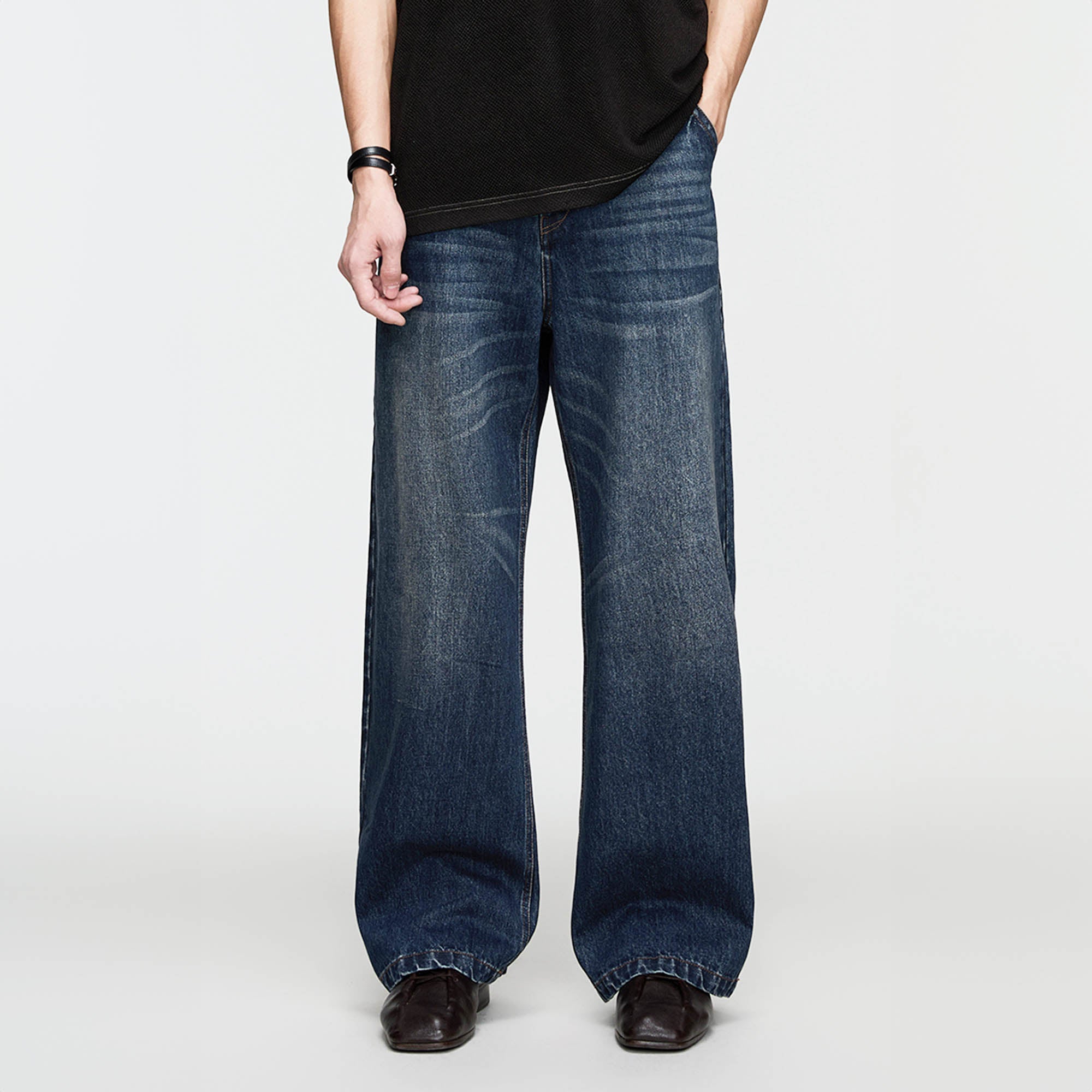 OPICLOTH Lyocell-Blend Washed Straight-Leg Jeans