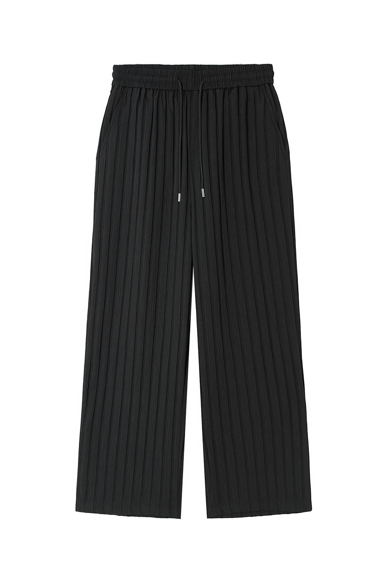 CLP Striped Ribbed Wide-Leg Pants